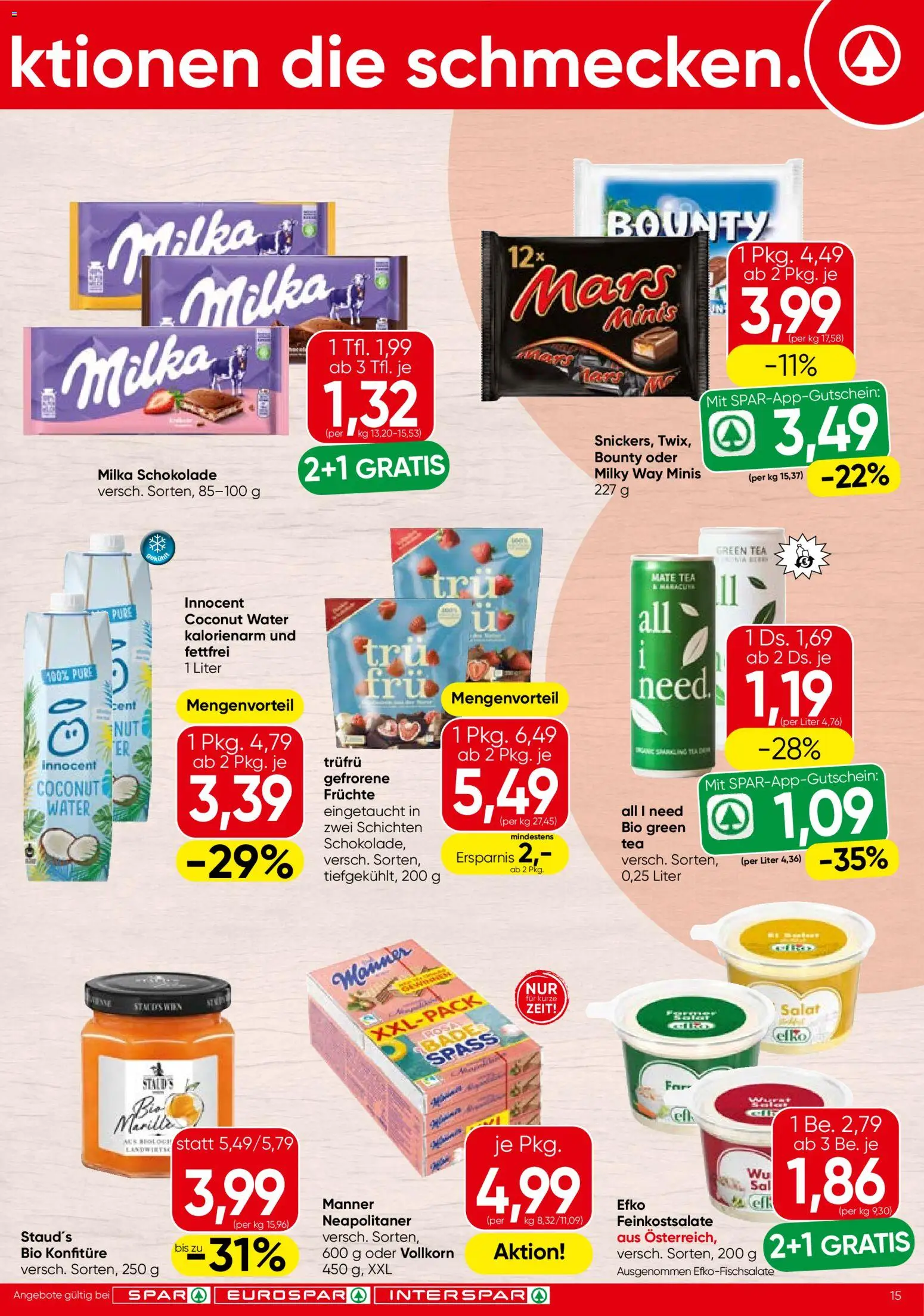 Spar - Tirol gültig ab 03.06.2026 | Seite: 15 | Produkte: Salat, Schokolade