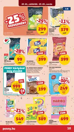 CHIO HULA HOOPS*, 3-féle 70 g, 5700 Ft/kg - amely érvényes a következő dátumtól: 2026.09.03. | Oldal: 10