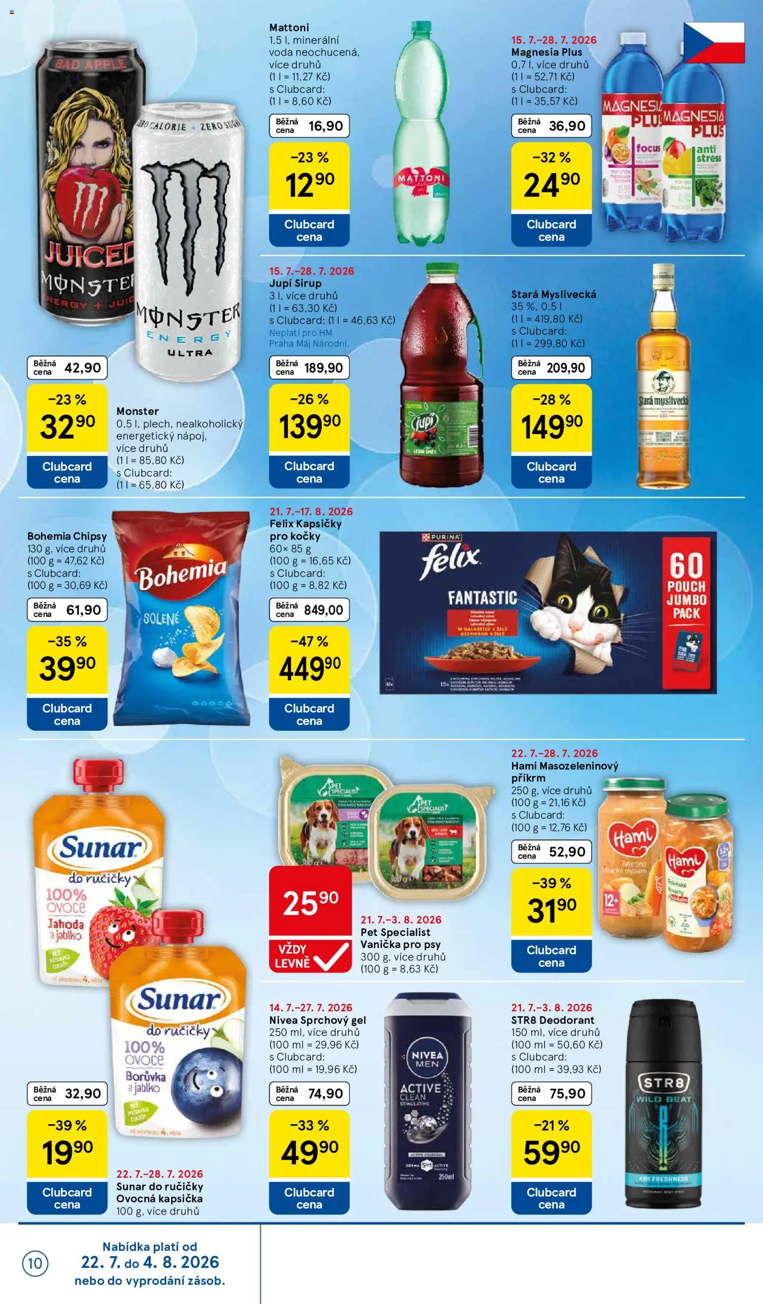 Tesco leták - Hypermarket od 22.07.2026 | Strana: 10 | Produkty: Ovoce, Kapsičky pro kočky, Zelenina, Hami