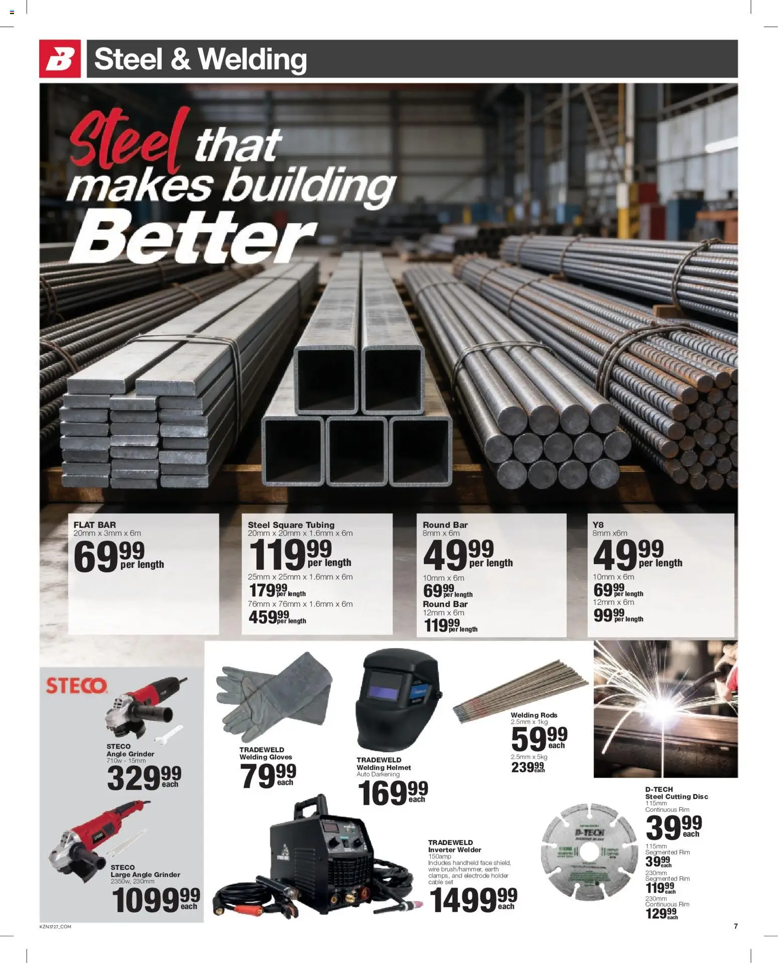 New Build It catalogue – valid from 25/08/2026 | Page: 7 | Products: Cable, Gloves, Grinder, Angle grinder