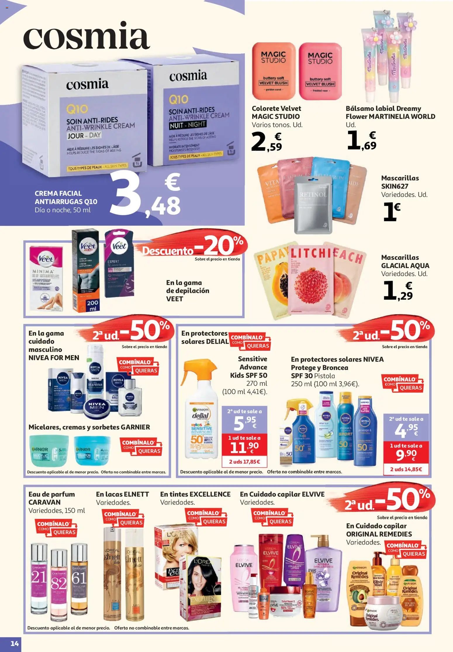 Alcampo Superstore Nacional │ válido desde el 19.05.2026 | Página: 14 | Productos: Colorete, Crema, Té, Eau de parfum