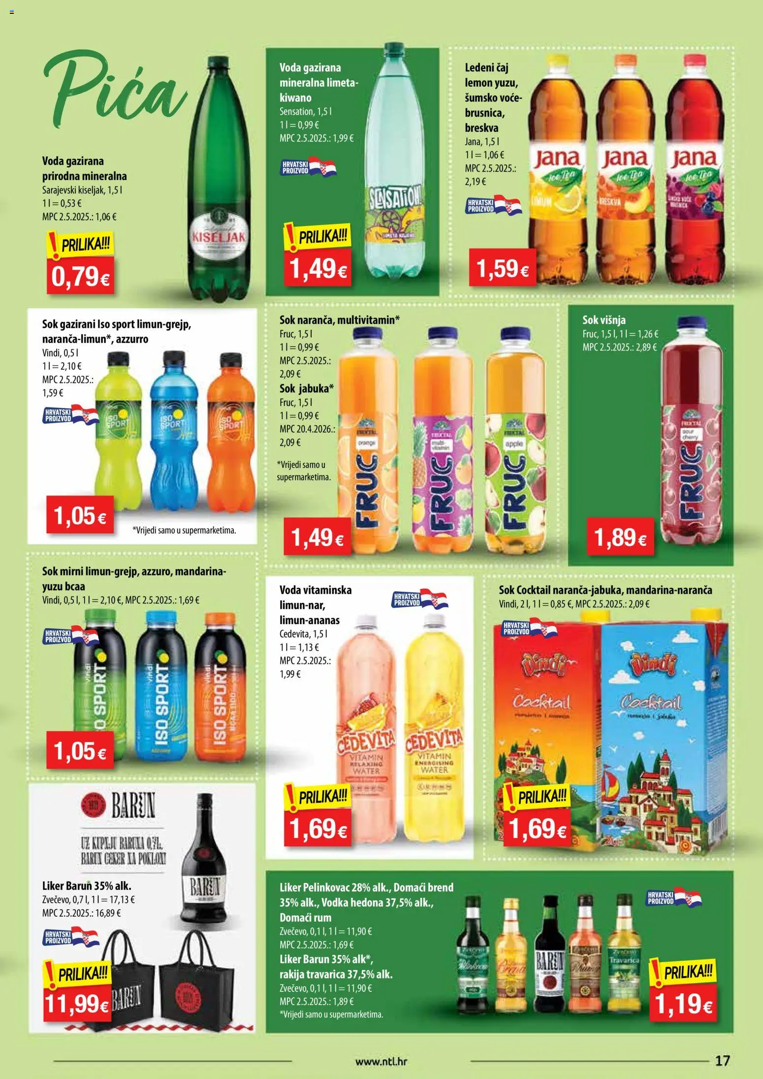 NTL katalog | vrijedi od 06.05.2026 | Stranica: 17 | Proizvodi: Šumsko voće, Mandarina, Sok, Ledeni čaj