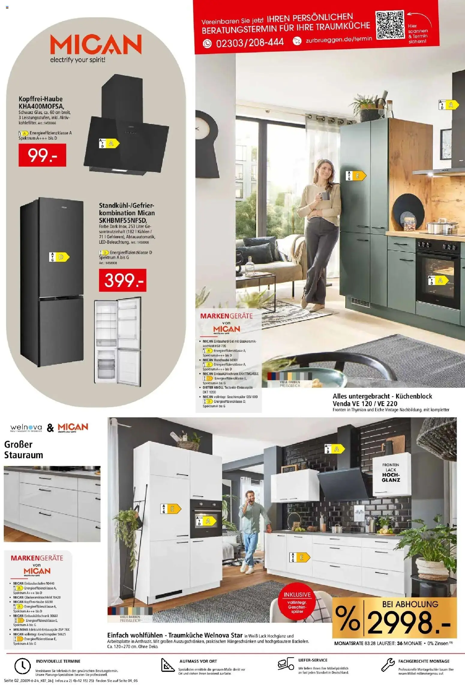 Zurbrüggen Küchen für ihr Zuhause – gültig ab 12.09.2026 | Seite: 2 | Produkte: Geschirrspüler, Küchenblock, Kochfeld