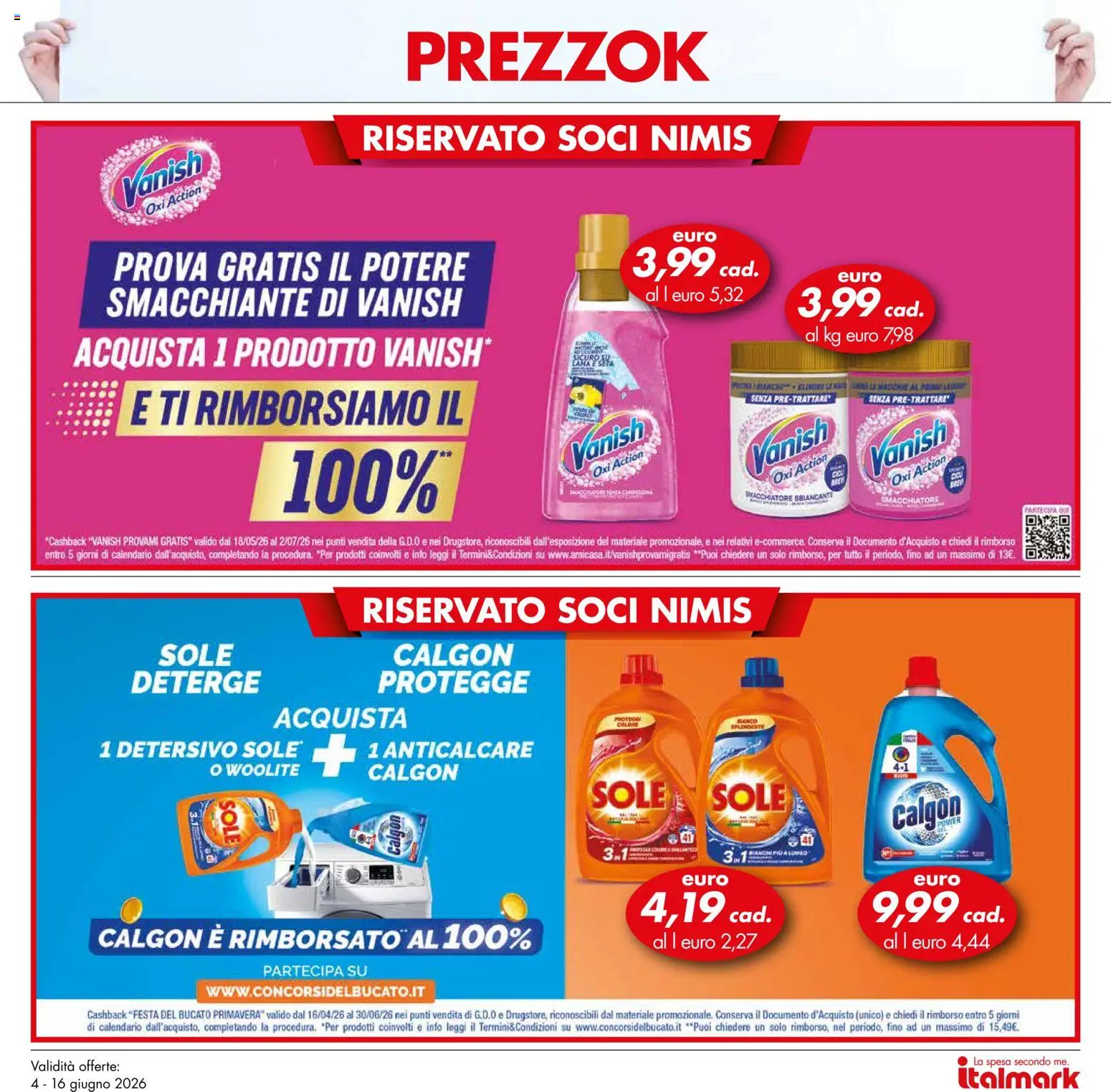 Volantino Italmark del 04.06.2026 | Pagina: 38 | Prodotti: Smacchiatore, Anticalcare
