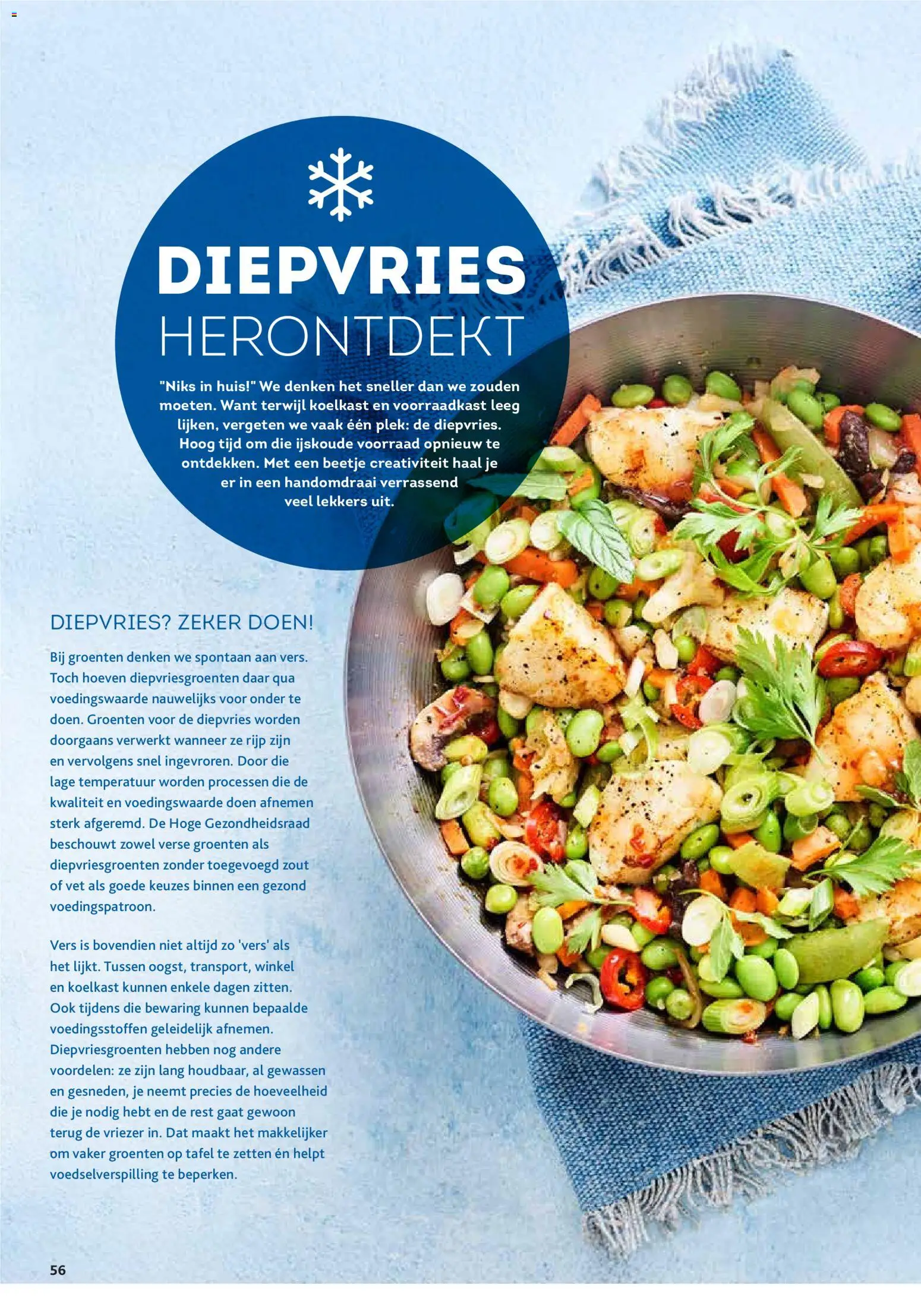 {H1} | Pagina: 56 | Producten: Koelkast, Zout, Tafel, Diepvriesgroenten