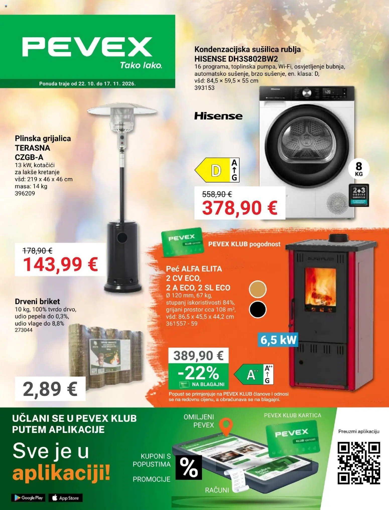 Pevex katalog | vrijedi od 22.10.2026 | Stranica: 1