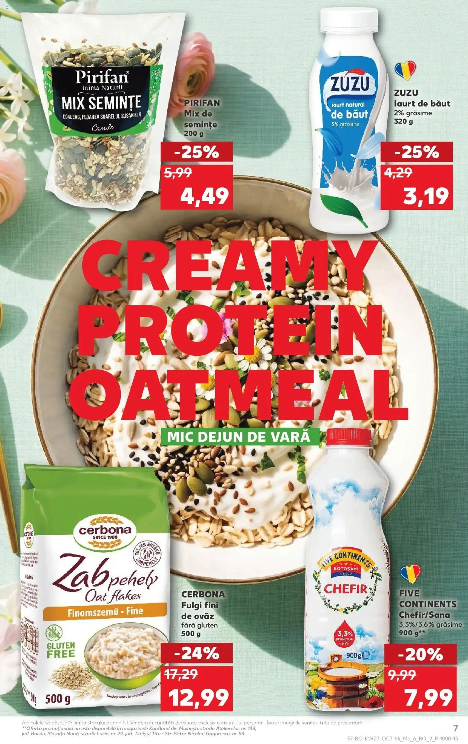 Noul catalog Kaufland – valabil de la 03.06.2026 | Pagină: 7 | Produse: Semințe, Iaurt, Kefir, Fulgi