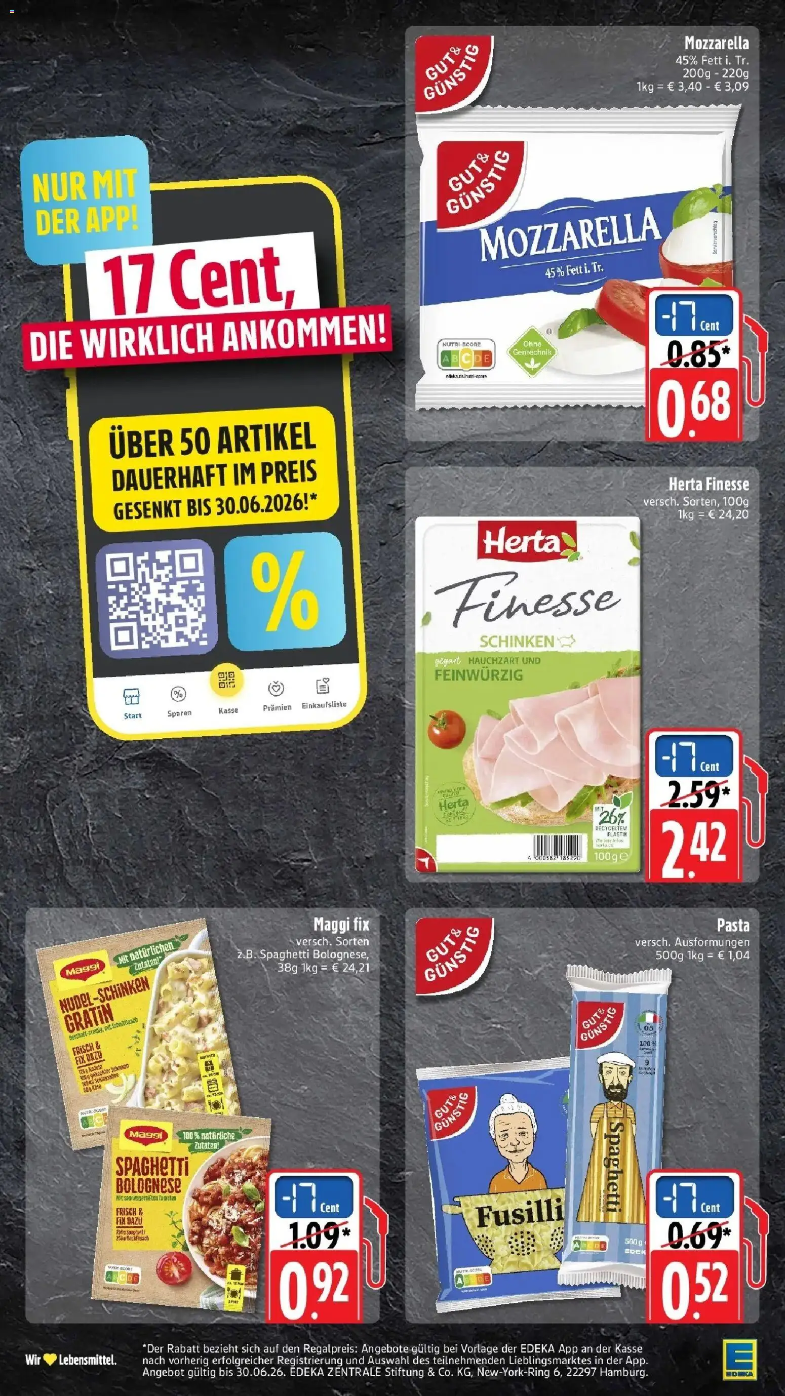 E center Prospekt Laupheim – gültig ab 17.05.2026 | Seite: 4 | Produkte: Maggi, Schlagsahne, Pasta, Hackfleisch