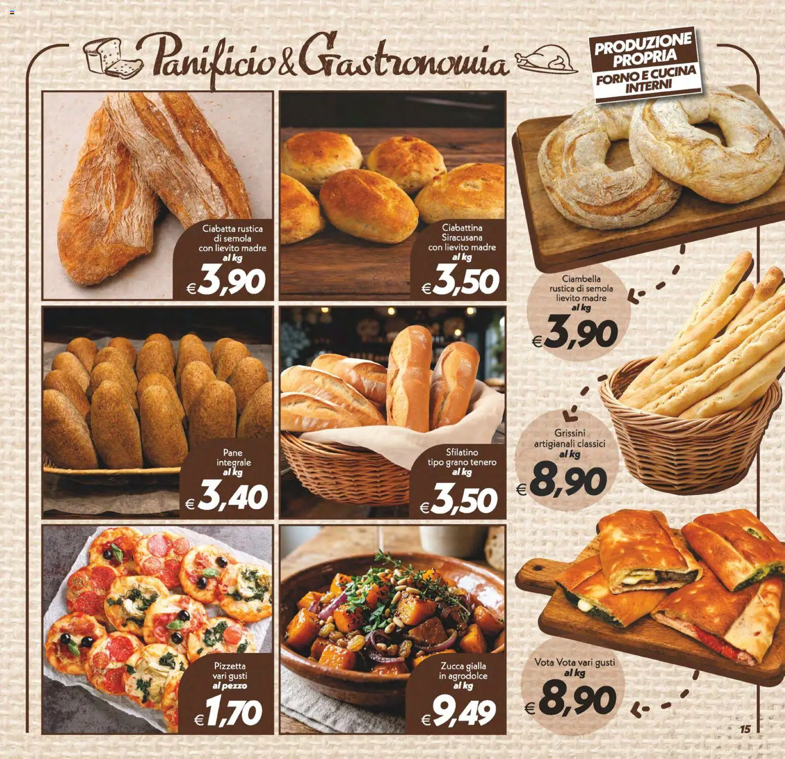 Volantino SuperConveniente del 23/10/2026 | Pagina: 15 | Prodotti: Ciambella, Zucca, Grissini, Forno