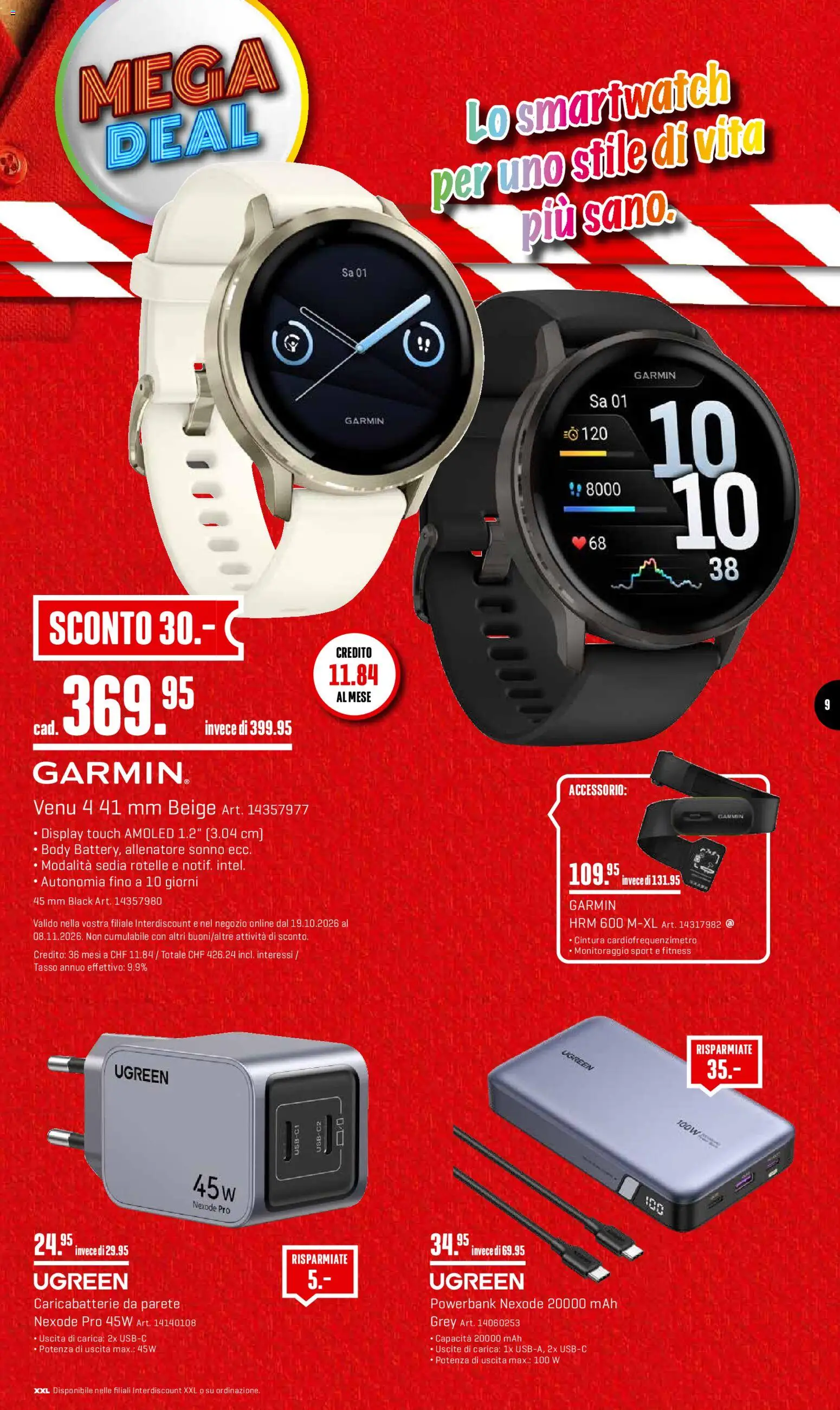 Interdiscount aktionen IT – gültig ab 19.10.2026 | Seite: 9 | Produkte: Smartwatch, Powerbank