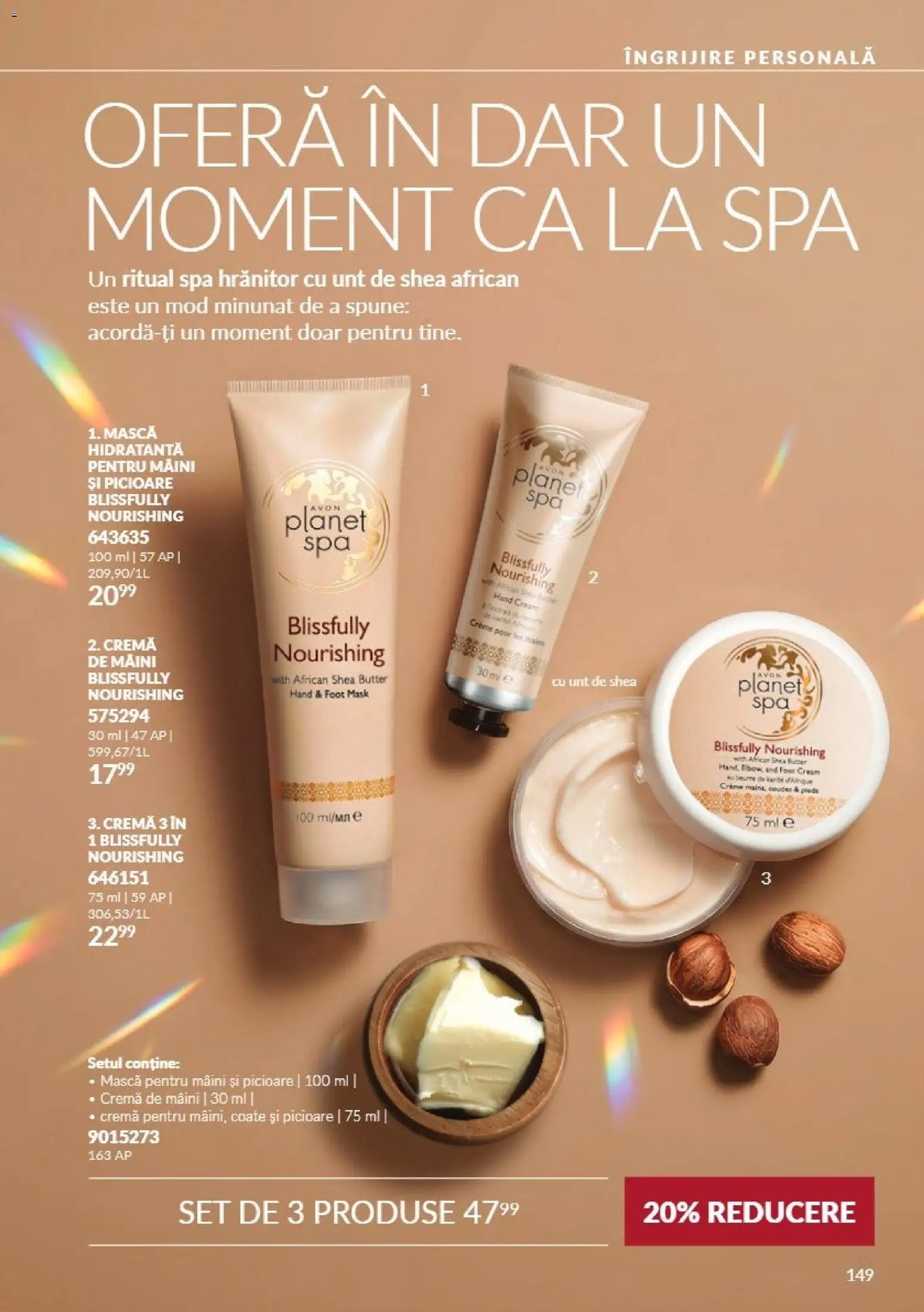 Noul catalog Avon – valabil de la 01.11.2026 | Pagină: 149 | Produse: Unt, Cremă, Cremă de mâini