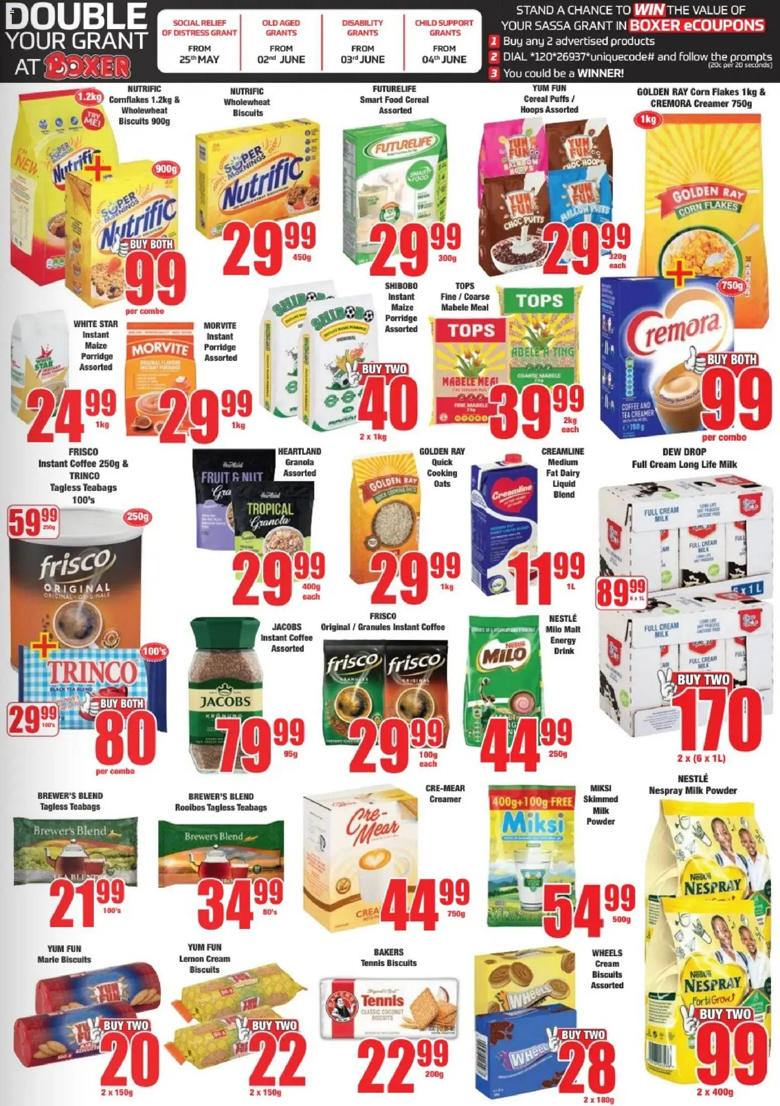 New Boxer catalogue – valid from 04.06.2026 | Page: 5 | Products: Bag, Coffee, Flakes, Dairy blend