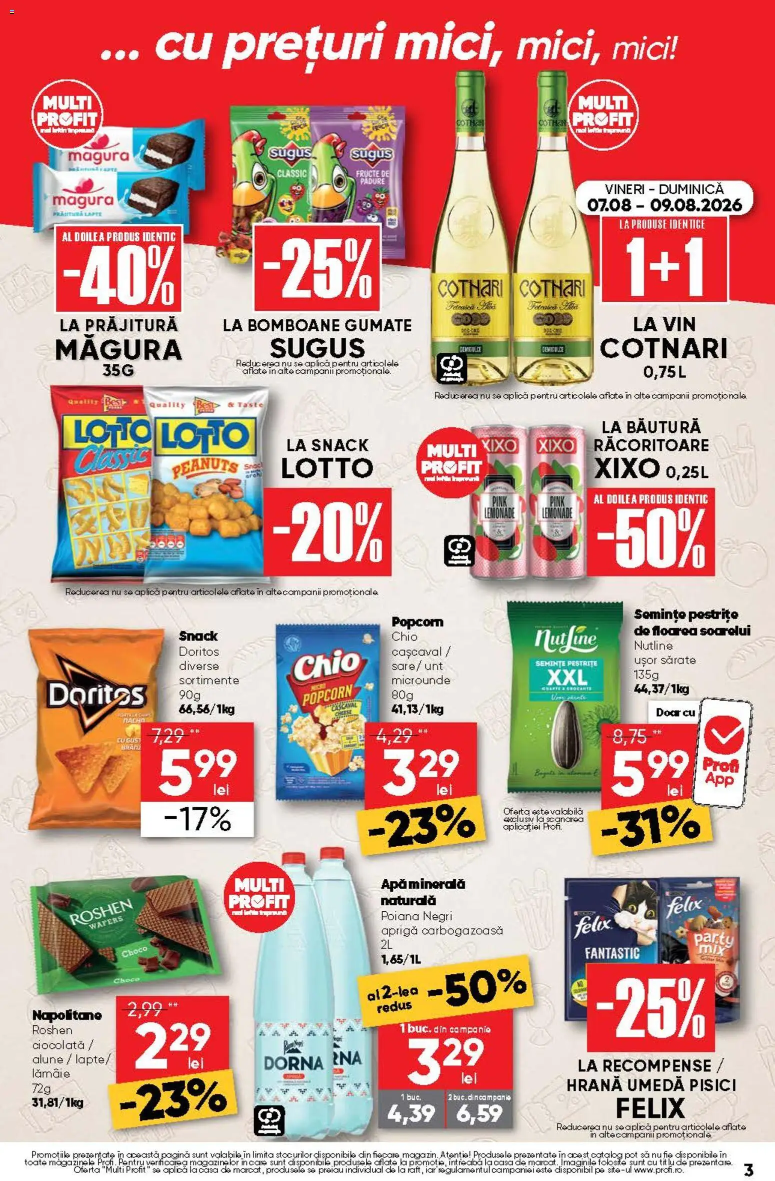 Noul catalog Profi – valabil de la 06.08.2026 | Pagină: 3 | Produse: Cașcaval, Unt, Sos, Sare