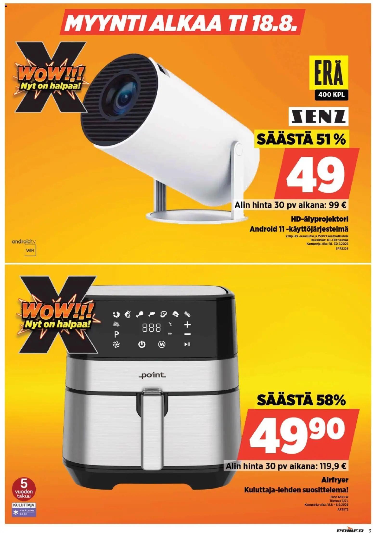 Power tarjoukset – voimassa 17/08/2026 alkaen | Sivu: 3