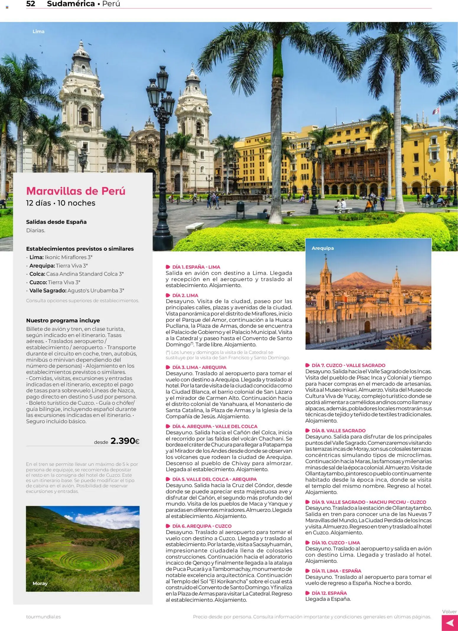 Viajes El Corte Inglés Centroamérica y Sudamérica │ válido desde el 01/01/2026 | Página: 51 | Productos: Lima, Faldas, Sal, Tierra