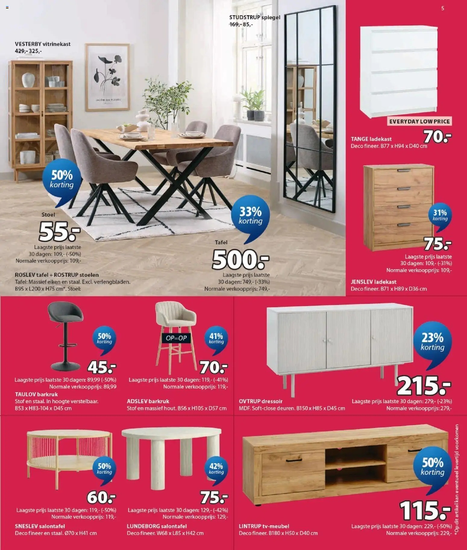 {H1} | Pagina: 5 | Producten: Kan, Ladekast, Tafel, Dressoir