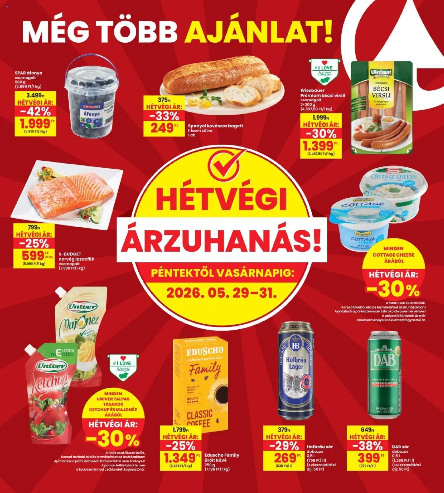 Interspar akciós ujság - amely érvényes a következő dátumtól: 28.05.2026 | Oldal: 45 | Termékek: Bagett, Őrölt kávé, Ketchup, Majonéz