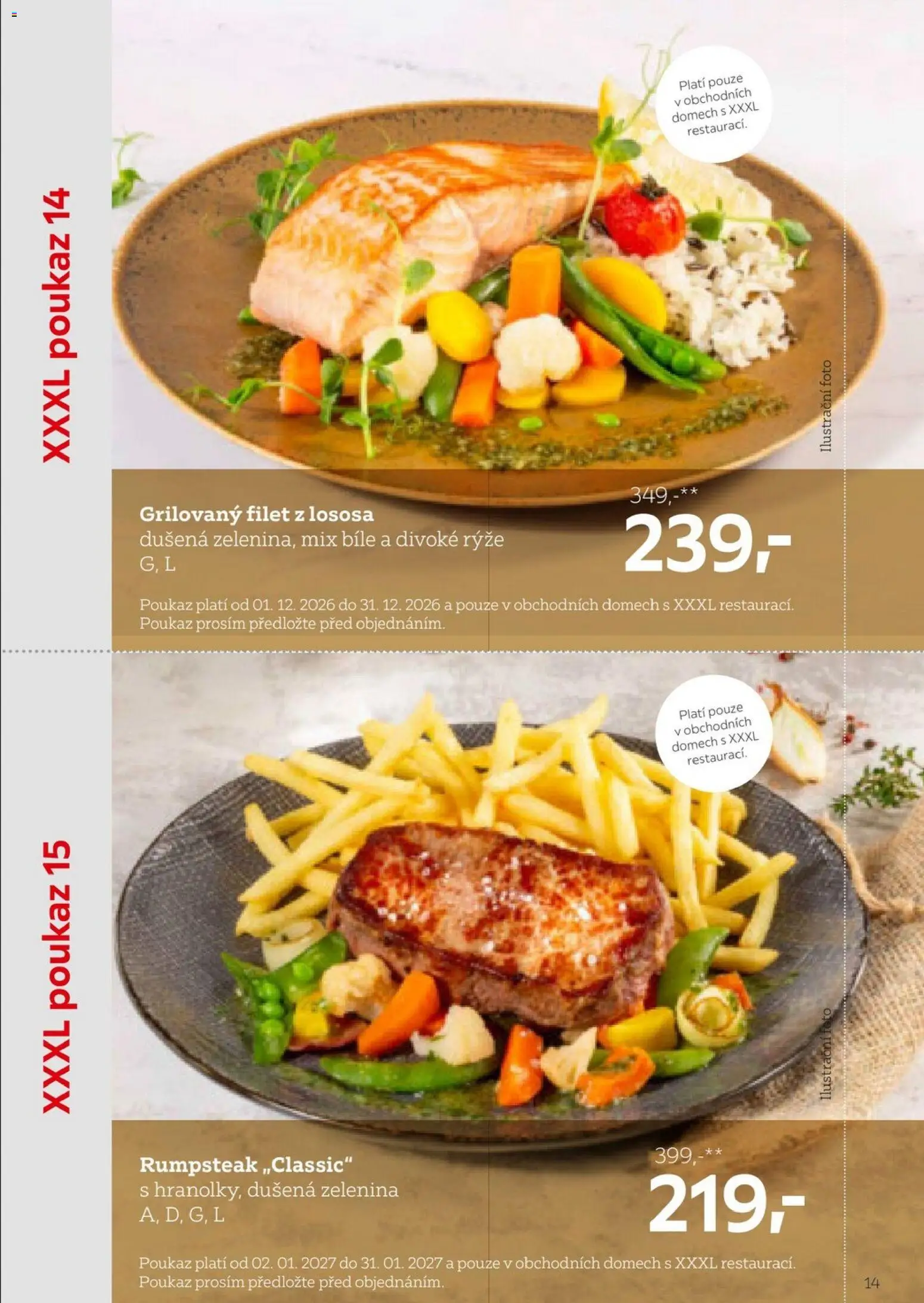 XXXLutz leták - Být věrným zákazníkem se vyplatí od 01.08.2026 | Strana: 14 | Produkty: Rumpsteak, Filet z lososa, Zelenina, Filet