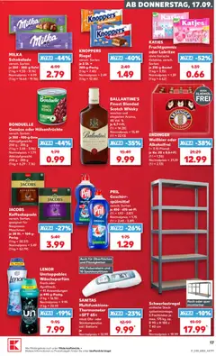 Kaufland DE -DE Folder - Voorbeeld van een folder van Kaufland DE, geldig van 17-09-2026 | Pagina: 17 | Producten: Whisky, Thermometer, Ballantine’s