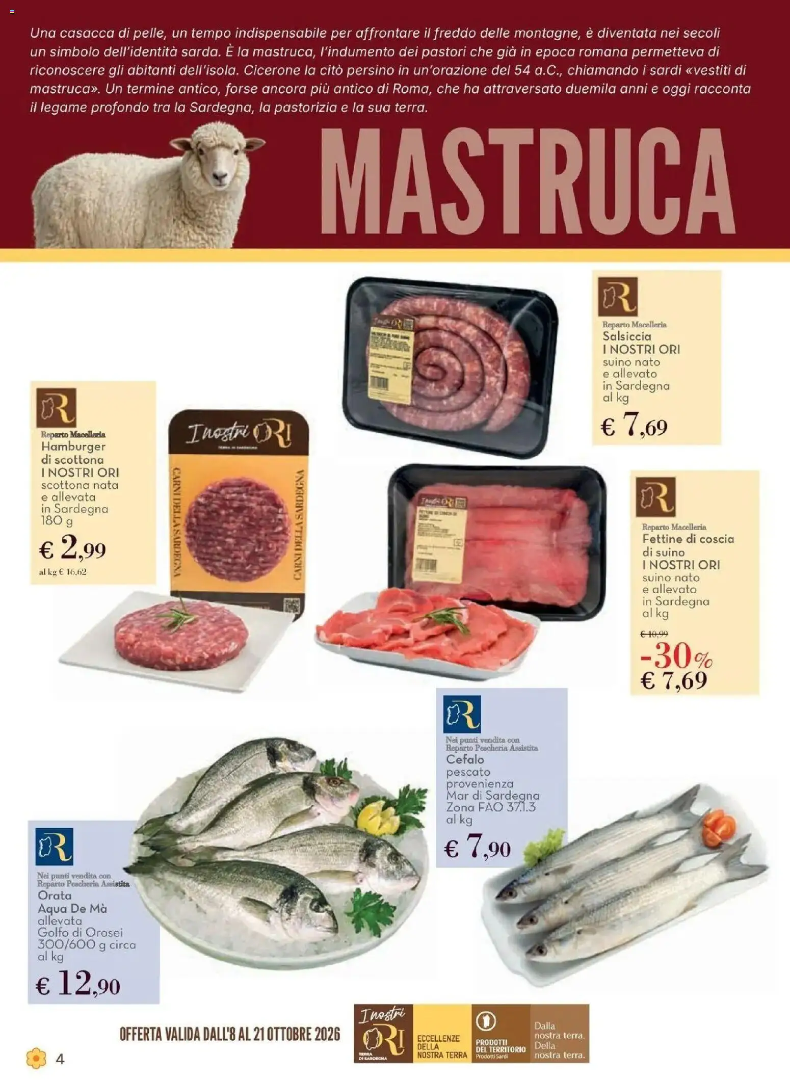 Anteprima volantino Conad dal 08/10/2026 prossima settimana | Pagina: 4 | Prodotti: Orata, Suino, Salsiccia, Terra