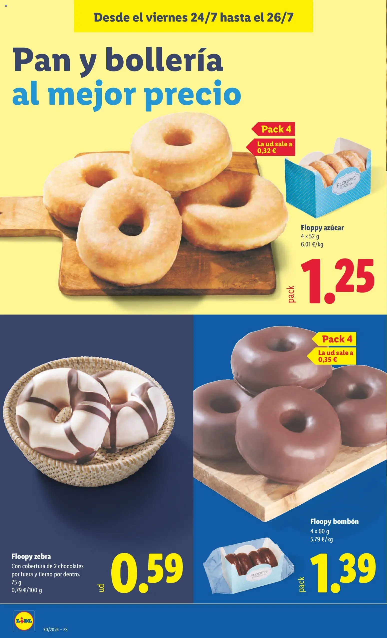 Lidl folleto │ válido desde el 20/07/2026 | Página: 34 | Productos: Pan, Azúcar, Donuts