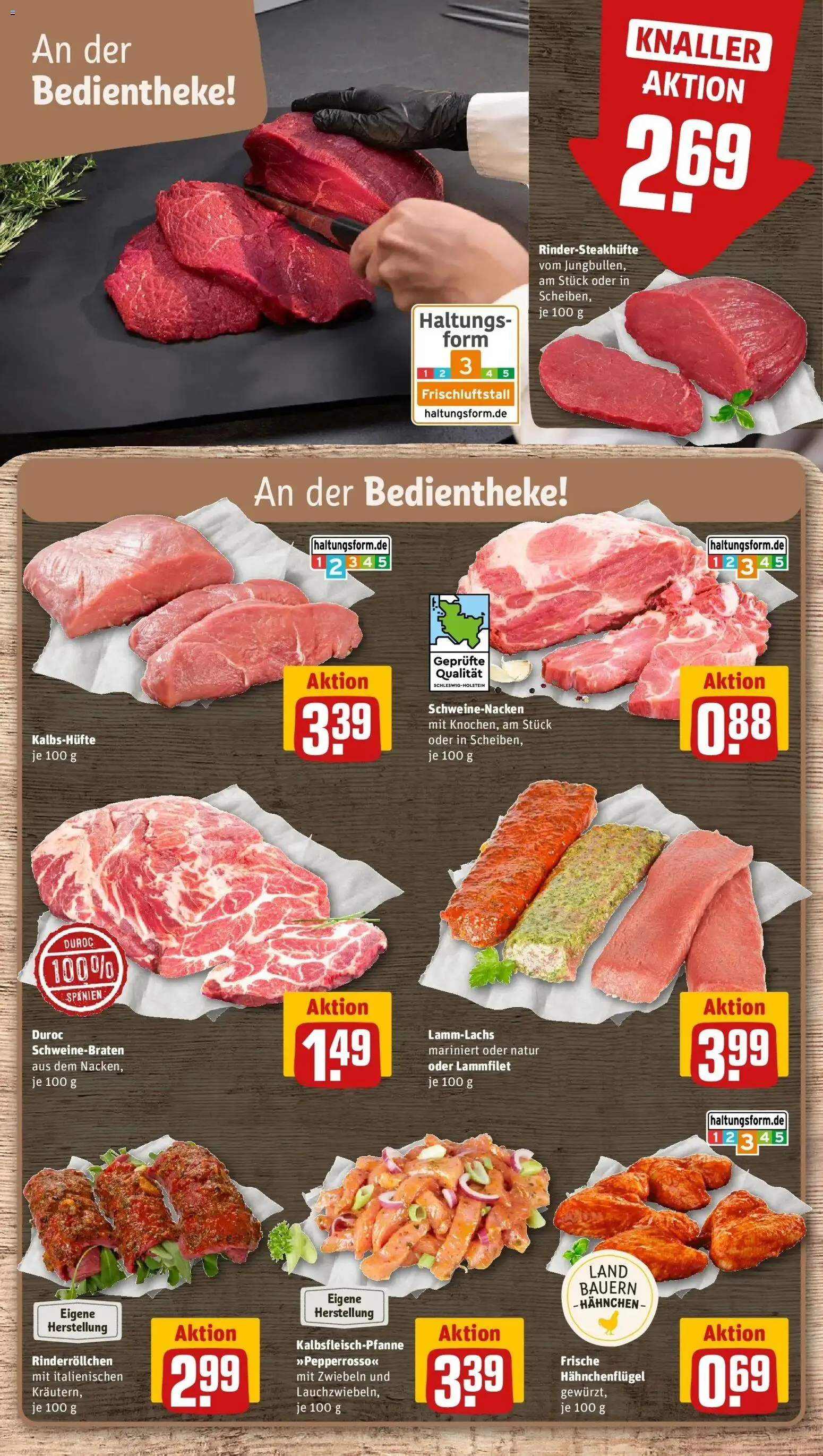 REWE Prospekt ab 12.10.2026 zum Blättern » Angebote | Seite: 6 | Produkte: Hahnchen, Schweinenacken, Zwiebeln
