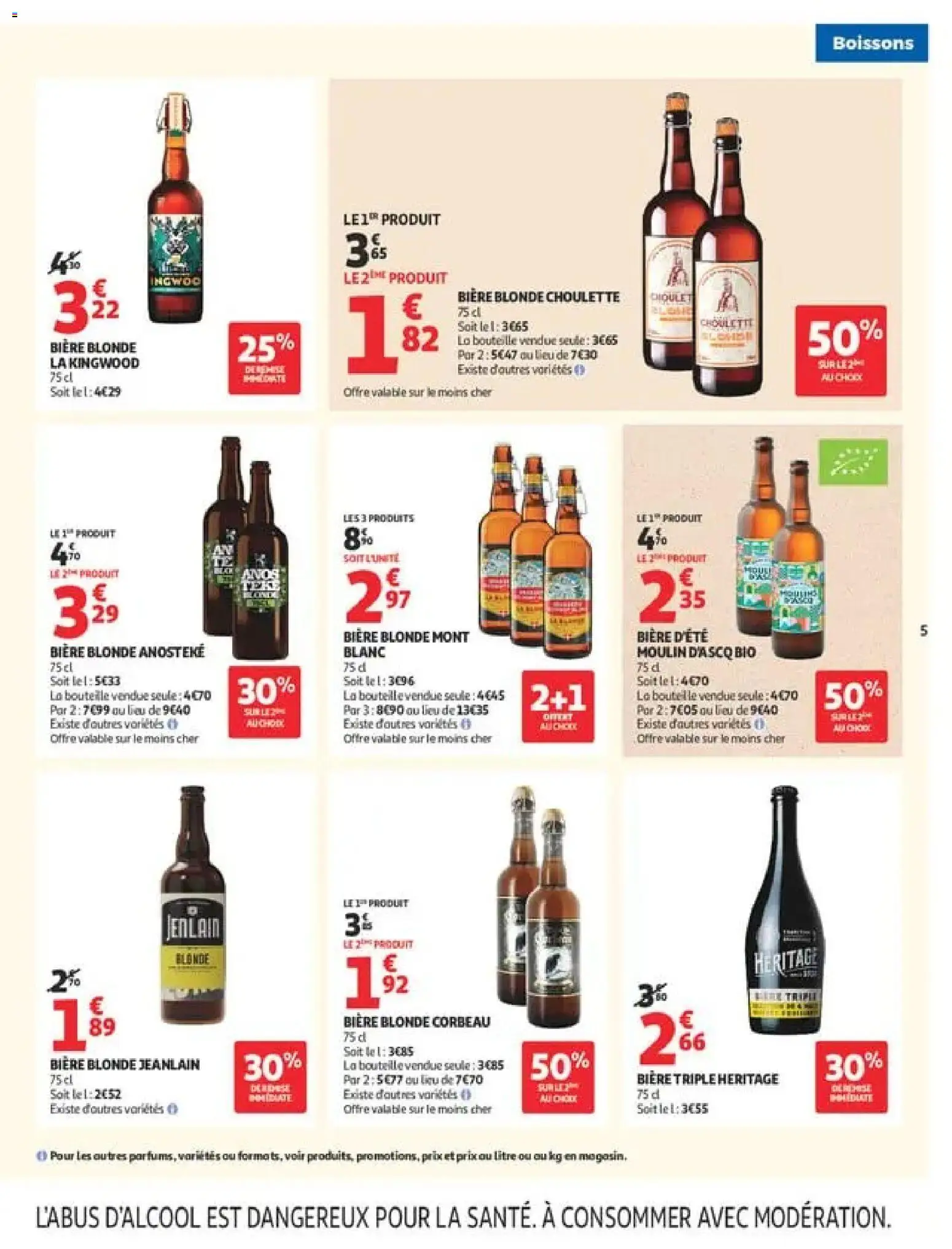 {H1} | Page: 5 | Produits: Bière blonde, Bière