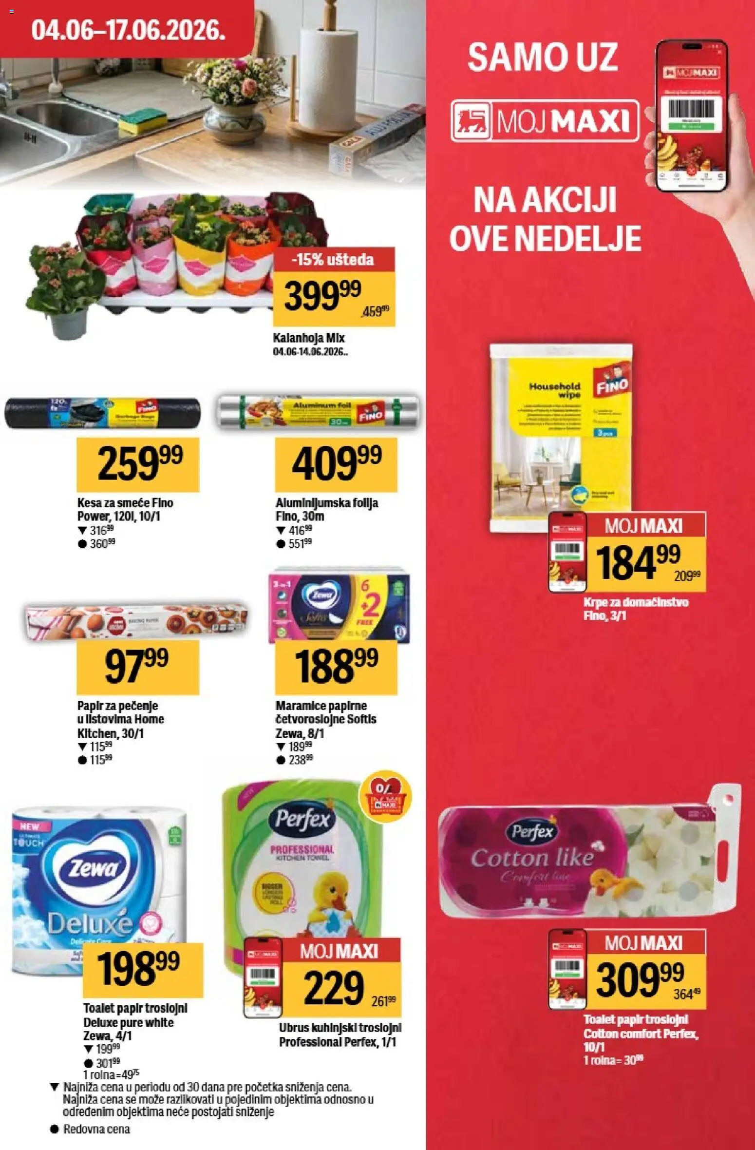 Maxi katalog - važi od 04.06.2026 | Strana: 31 | Proizvode: Toalet papir, Papir za pečenje, Kalanhoja, Ubrus