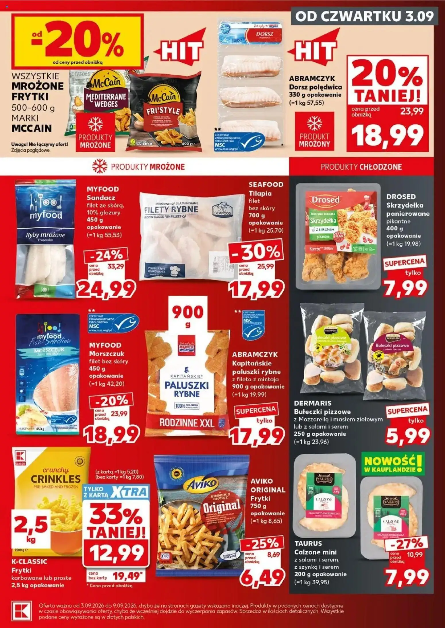 Kaufland gazetka - Mocny start od 07.09.2026 - od jutra PDF | Strona: 17 | Produkty: Gazety, Szynka, Frytki karbowane, Morszczuk
