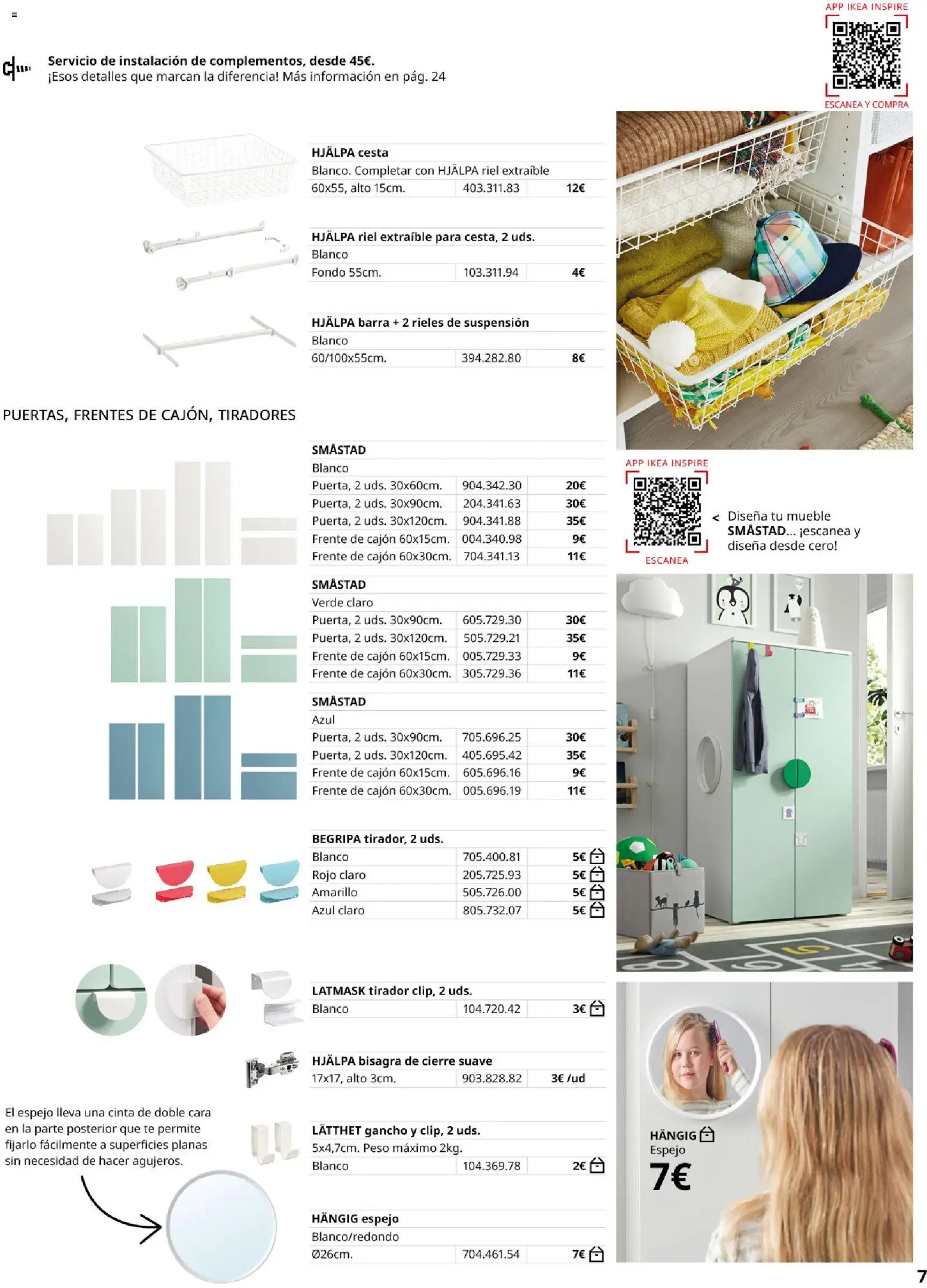 Catálogo IKEA Almacenaje infantil │ válido desde el 01/02/2026 | Página: 7 | Productos: Té, Peso, Cesta, Espejo