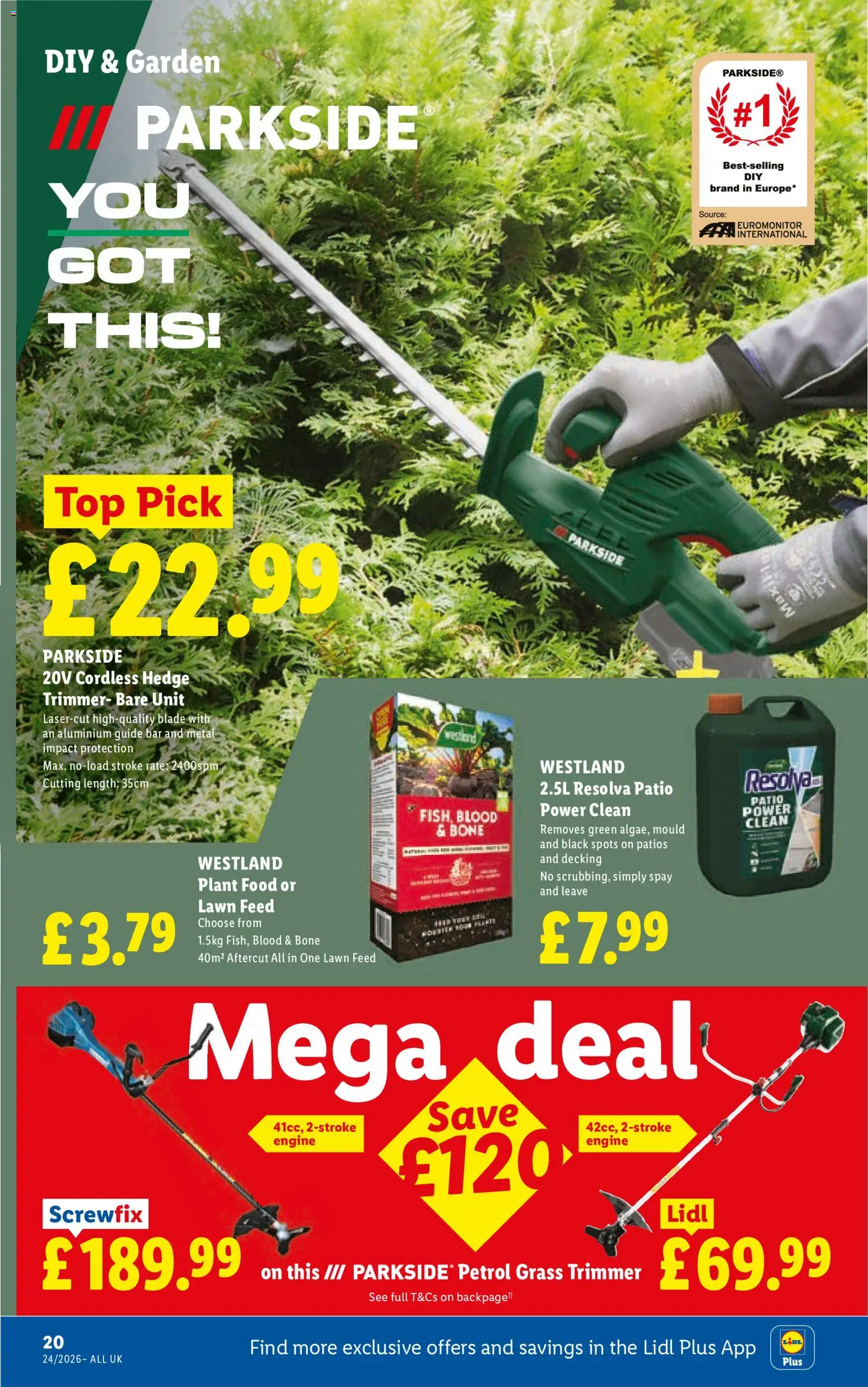 {H1} | Page: 22 | Products: Hedge trimmer, Plant food