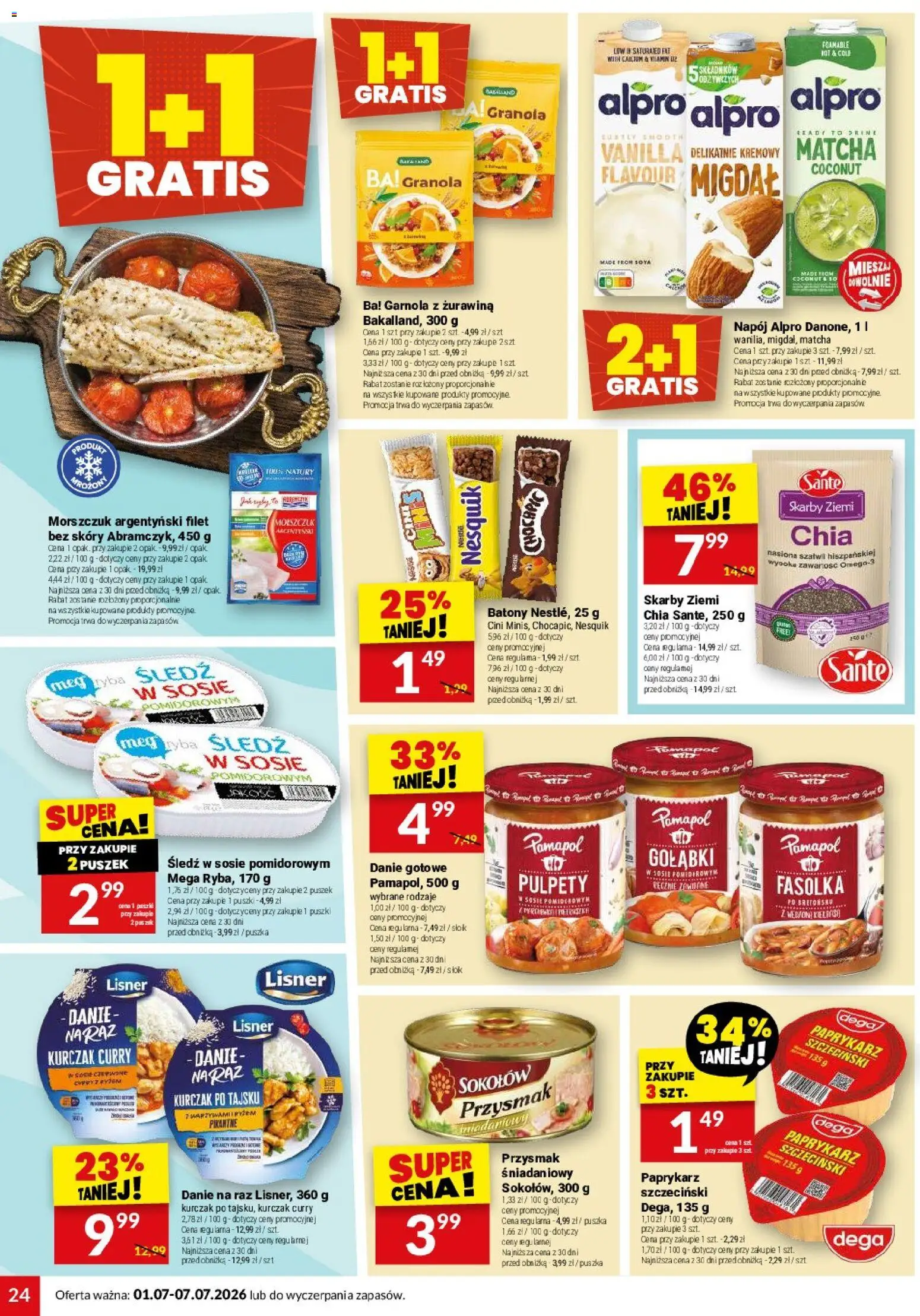 Twój Market gazetka od 01.07.2026 | Strona: 24 | Produkty: Paprykarz, Alpro, Morszczuk, Ryba