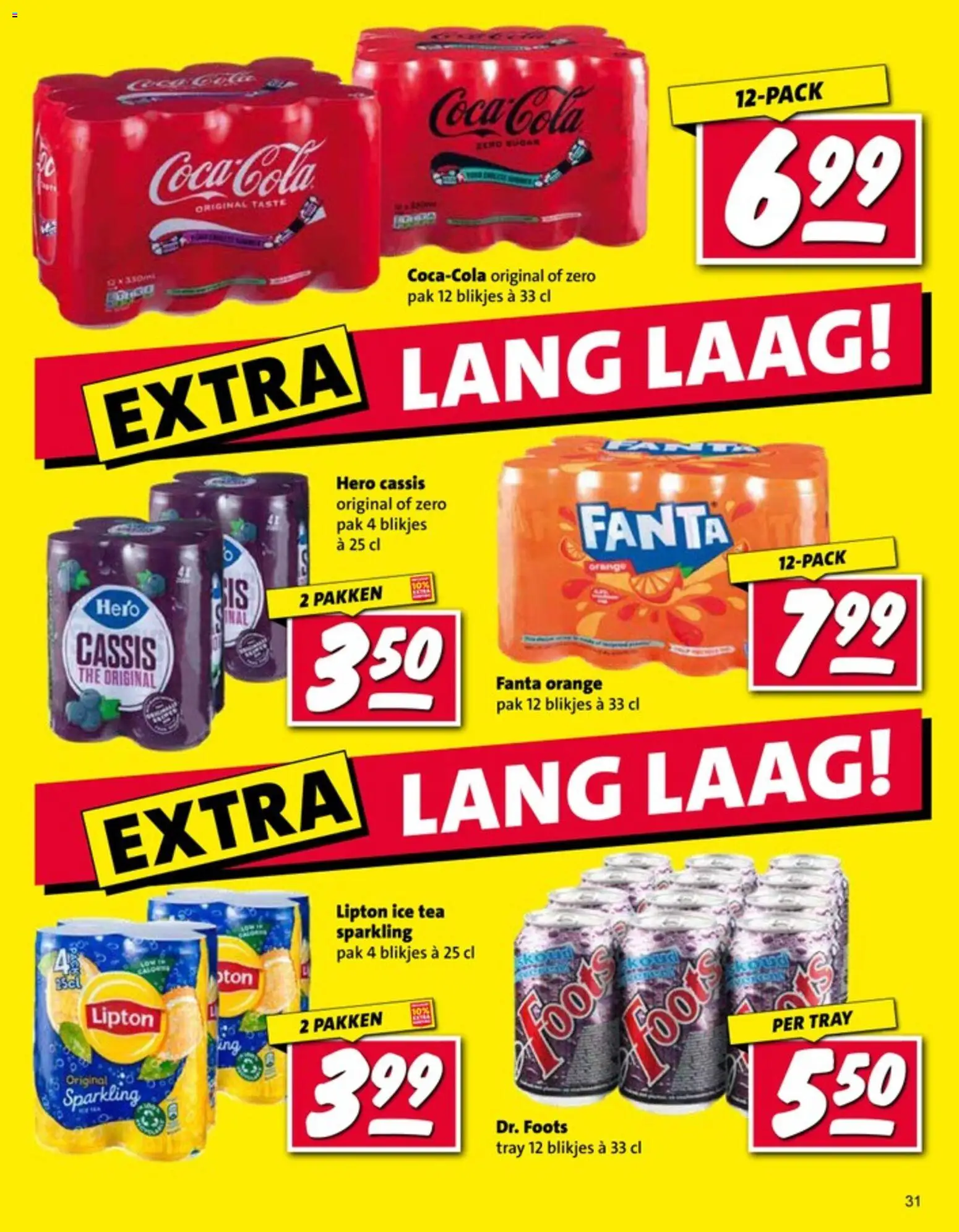 {H1} | Pagina: 31 | Producten: Coca Cola, Fanta, Cassis