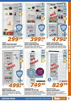 Bela plus katalog akcije – veljaven od 19.08.2026 | Stran: 5 | Izdelki: Hladilnik, Omara, Zamrzovalna omara