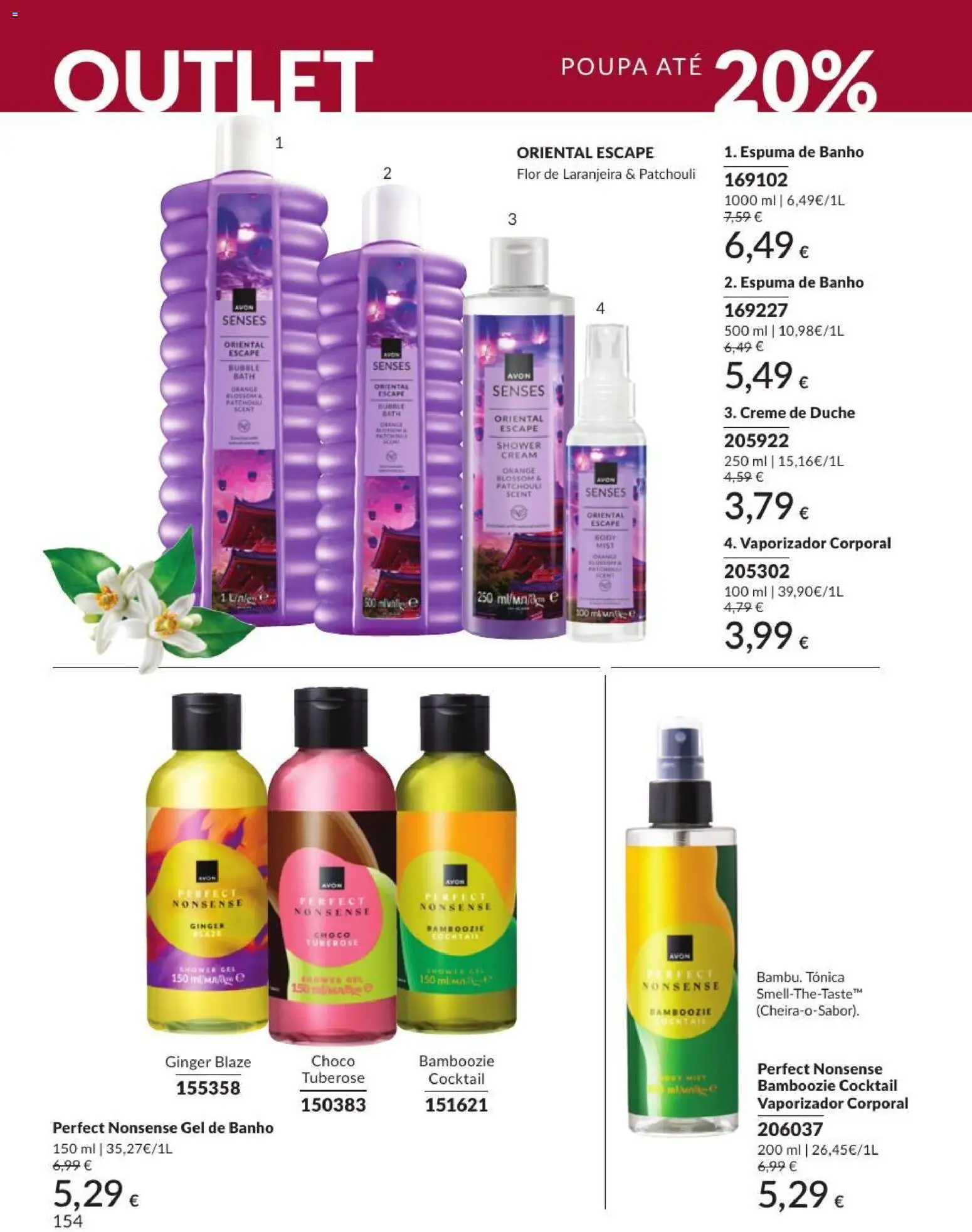 Catálogo Avon Campanha 9 │ válido de 01/09/2026 | Página: 154 | Produtos: Gel de banho, Espuma de banho, Banho, Creme