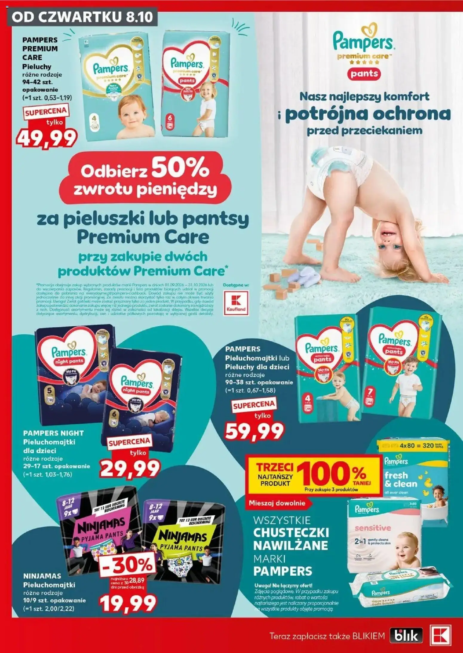 Kaufland gazetka - Mocny start od 12.10.2026 - od jutra PDF | Strona: 24 | Produkty: Pieluchy dla dzieci, Pampers, Pieluchomajtki, Pieluchy