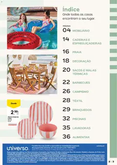 Pré-visualização Continente Verão A casa de toda a gente válido de 19.05.2026 | Página: 3 | Produtos: Cadeiras, Banco, Piscinas