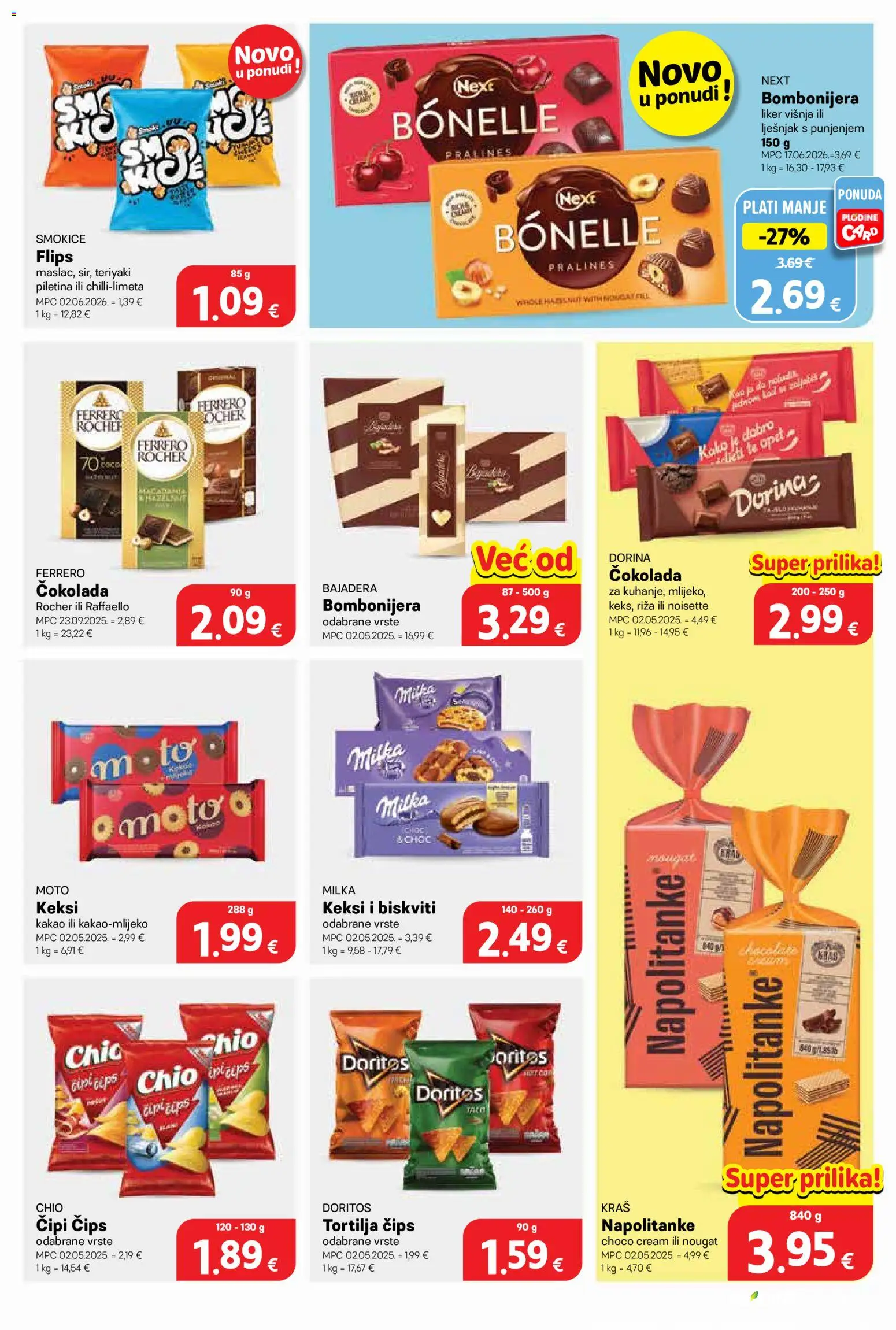Plodine katalog | vrijedi od 15.07.2026 | Stranica: 37 | Proizvodi: Čokolada, Čips, Ferrero Rocher, Raffaello