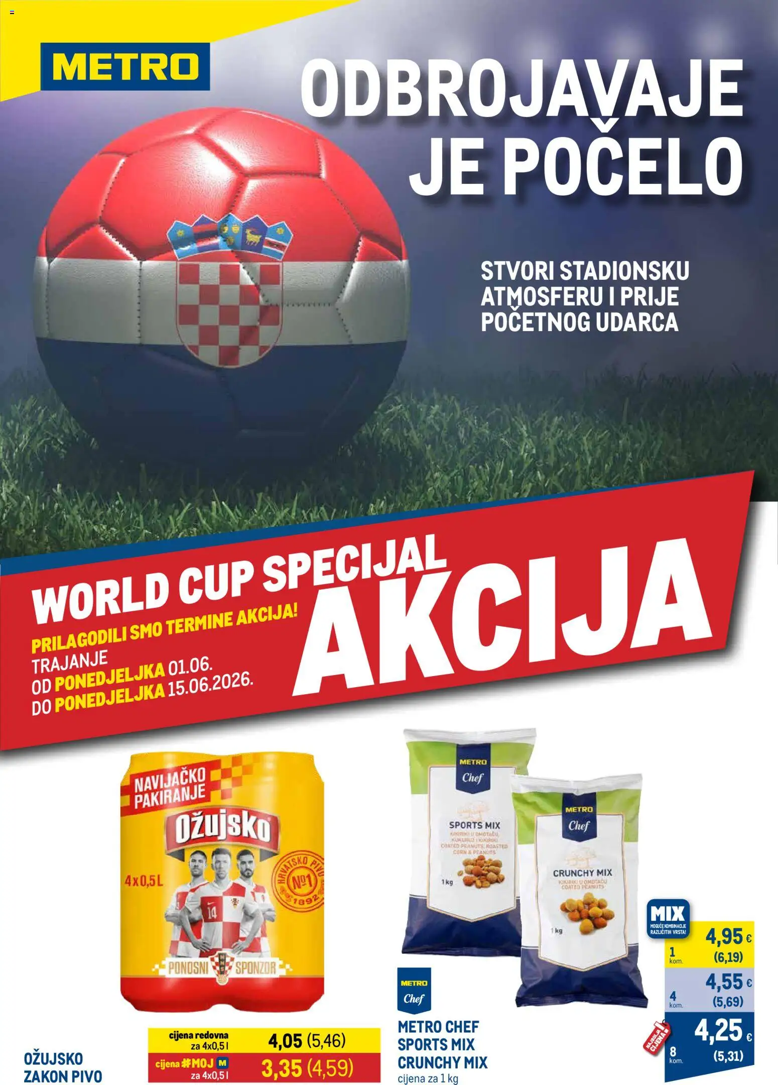 Metro katalog | vrijedi od 01.06.2026 | Stranica: 1 | Proizvodi: Kukuruz, Pivo, Ožujsko