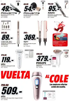 Vista previa Media Markt folleto válido desde el 07/09/2026 | Página: 31 | Productos: Plancha, Depiladora, Secador de pelo