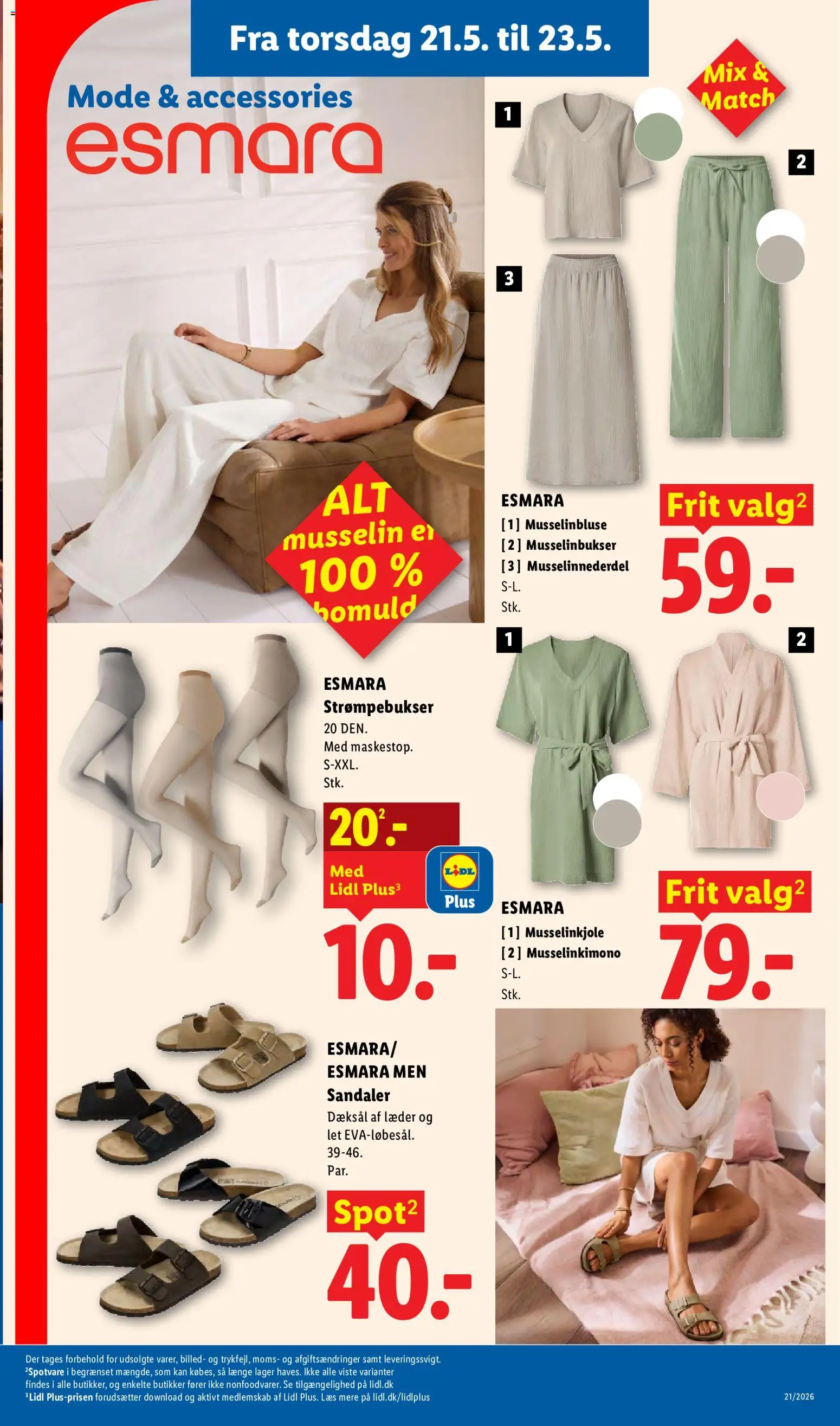 Lidl tilbudsavis – gyldig fra 21.05.2026 | Side: 9 | Produkter: Sandaler, Strømpebukser, Søm
