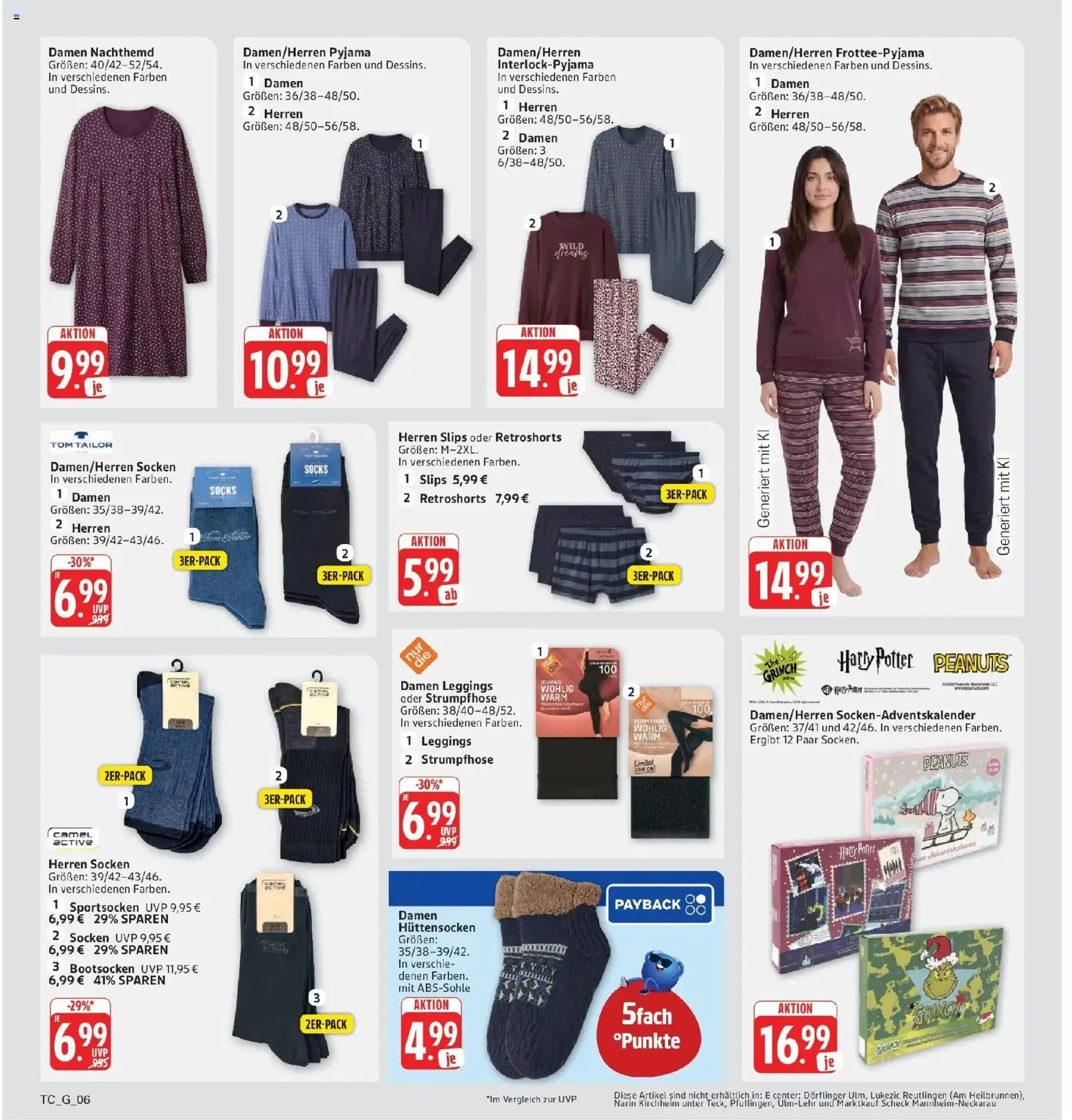 Marktkauf Prospekt Kirchheim (ab 26.10.2026) » Angebote online | Seite: 36 | Produkte: Socken, Pyjama, Leggings, Strumpfhose