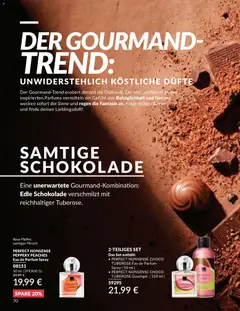 AVON Katalog Mai 2026 ab 01.05.2026 gültig | Seite: 84 | Produkte: Schokolade, Parfüm, Pfirsich, Eau de Parfum