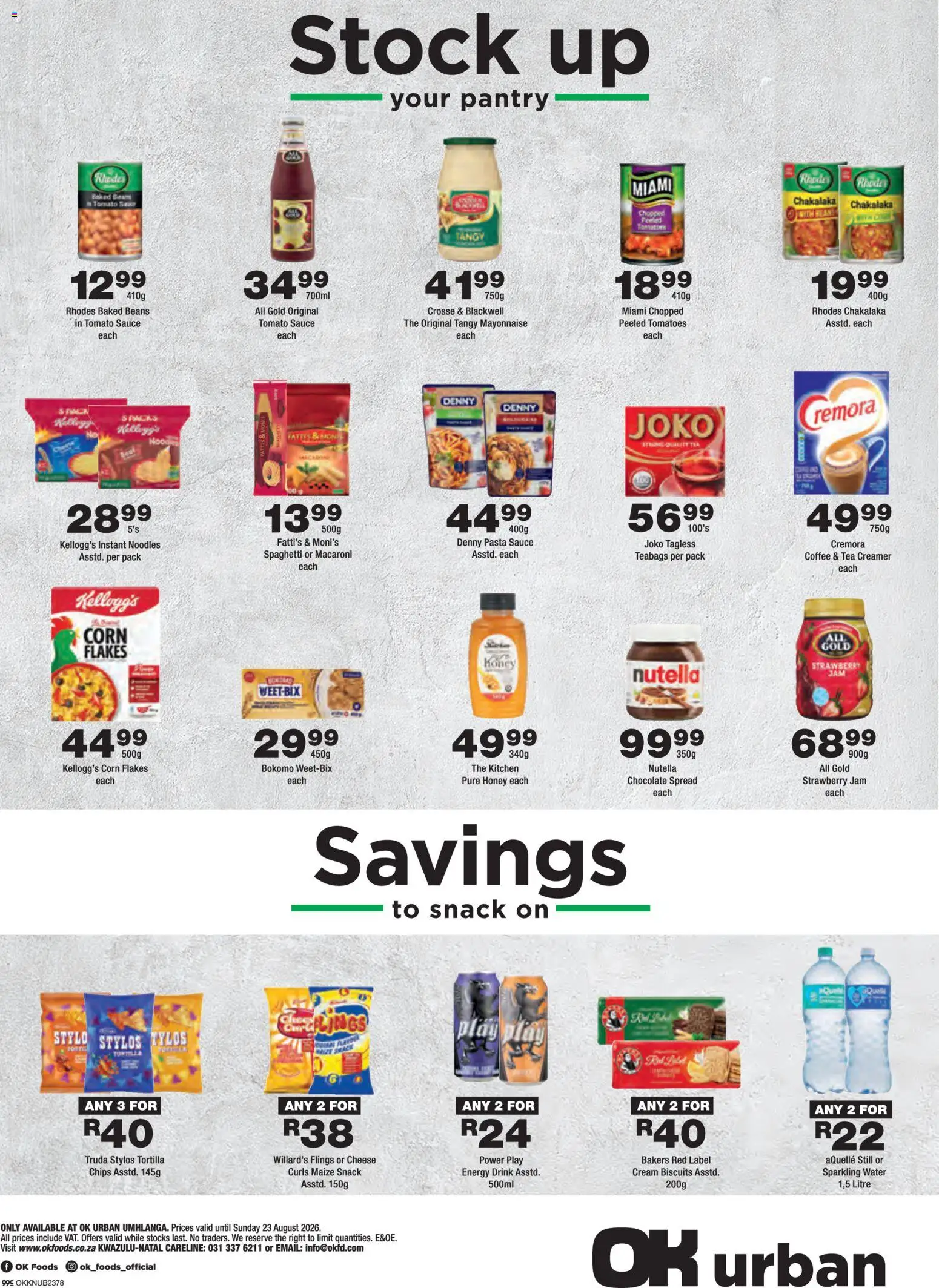 New OK Foods catalogue – valid from 12/08/2026 | Page: 4 | Products: Corn, Cheese, Pasta, Stock