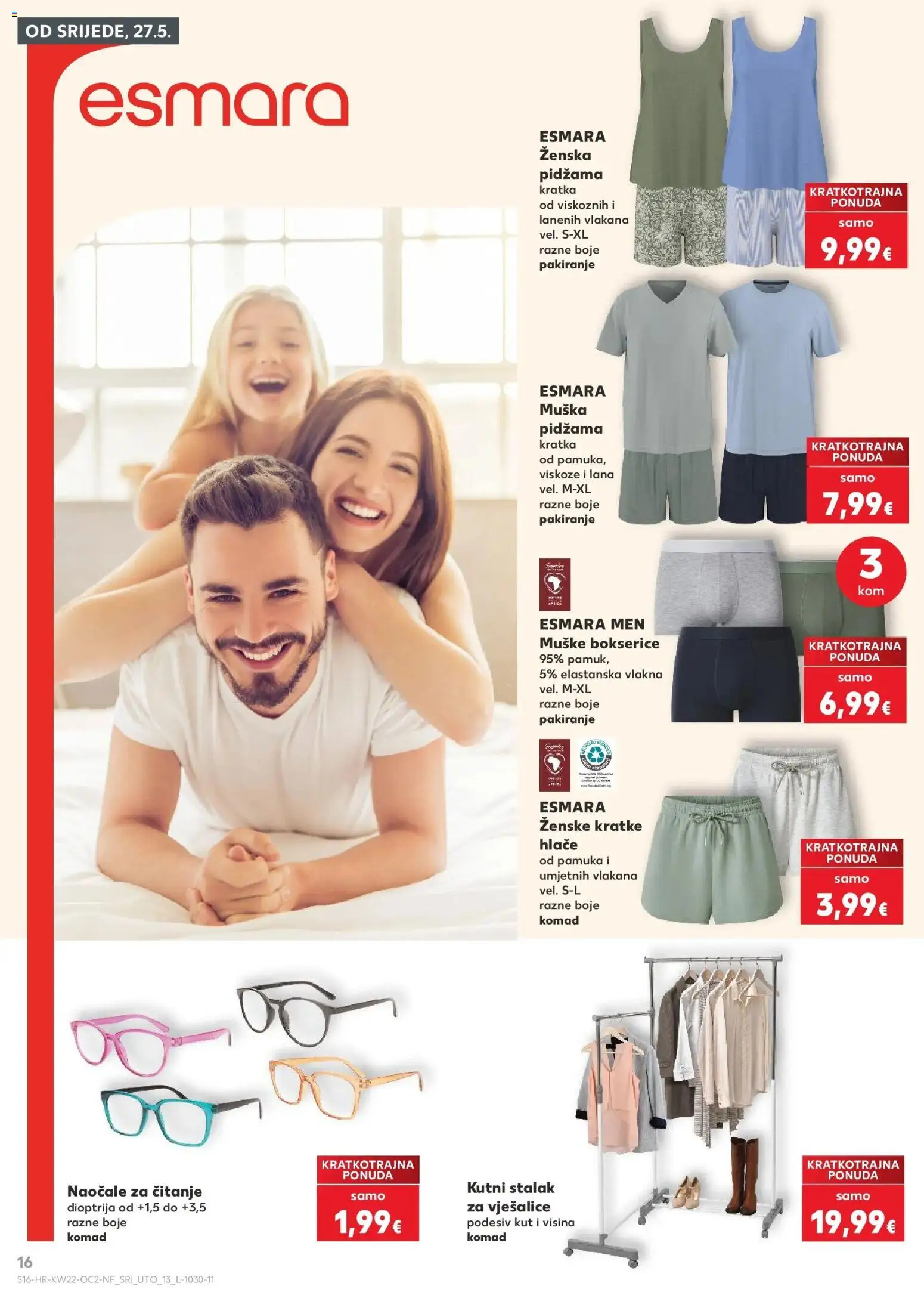 Kaufland katalog | vrijedi od 26.05.2026 | Stranica: 16 | Proizvodi: Hlače, Pidžama, Bokserice, Naočale