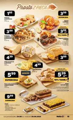 Pogląd oferty "Ciasto, Ciasto piknikowe z nadzieniem śliwkowym Lazur" - ważna od 24.08.2026 | Strona: 19 | Produkty: Serem, Maślanka, Ciasto, Cheddar