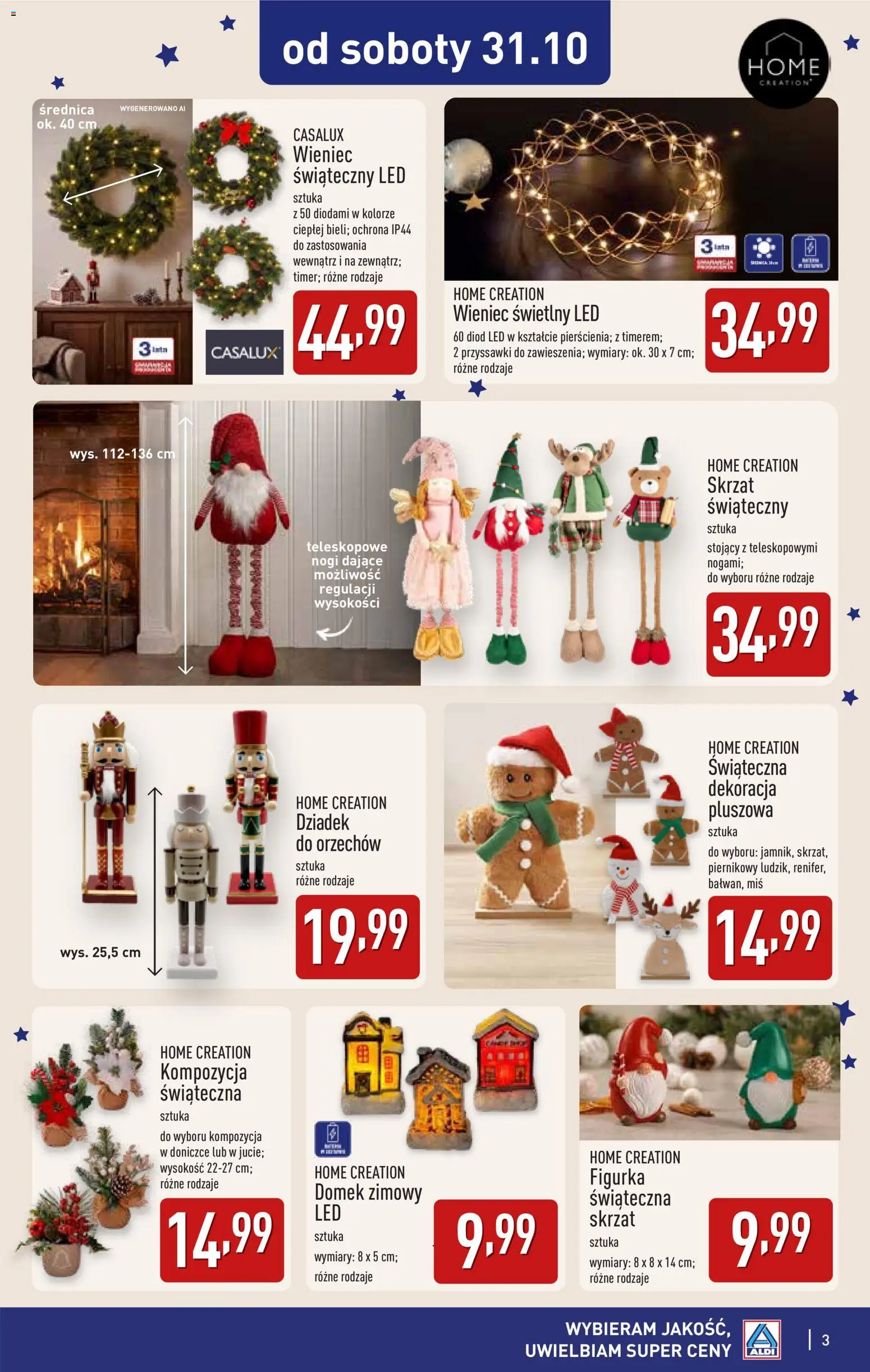 Aldi gazetka - Katalog dekoracyjny od 28.10.2026 | Strona: 3 | Produkty: Wieniec