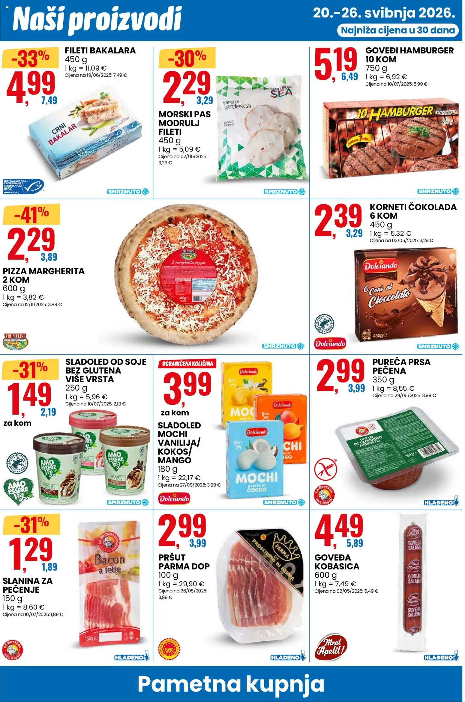 Eurospin katalog | vrijedi od 20.05.2026 | Stranica: 8 | Proizvodi: Čokolada, Slanina, Sladoled, Mango