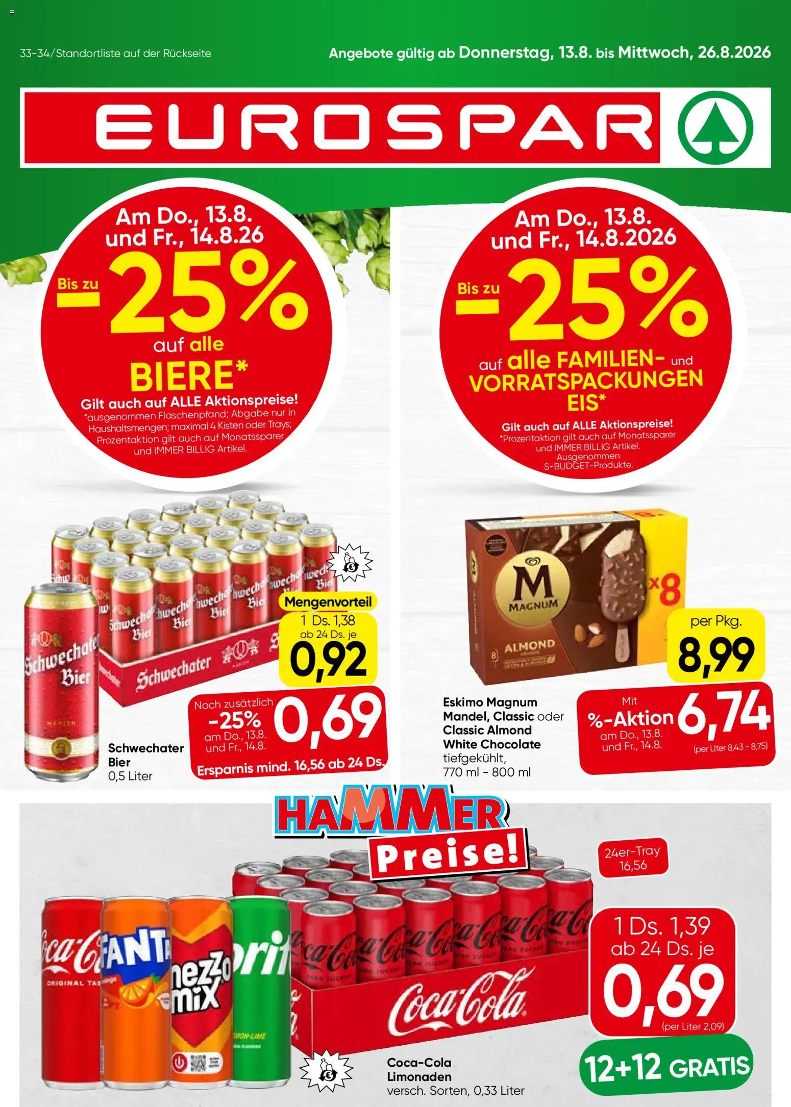 Eurospar - Flugblatt gültig ab 13.08.2026 | Seite: 1