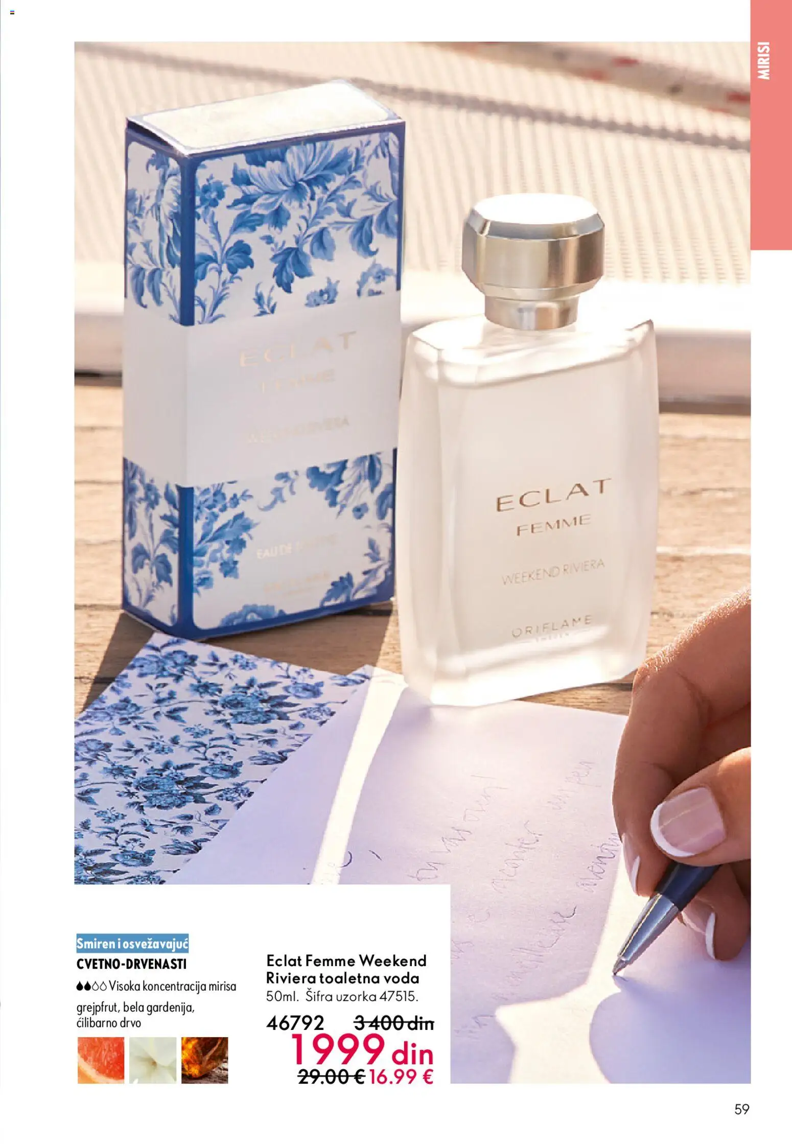 Oriflame katalog - važi od 01.04.2026 | Strana: 59 | Proizvode: Toaletna voda, Voda